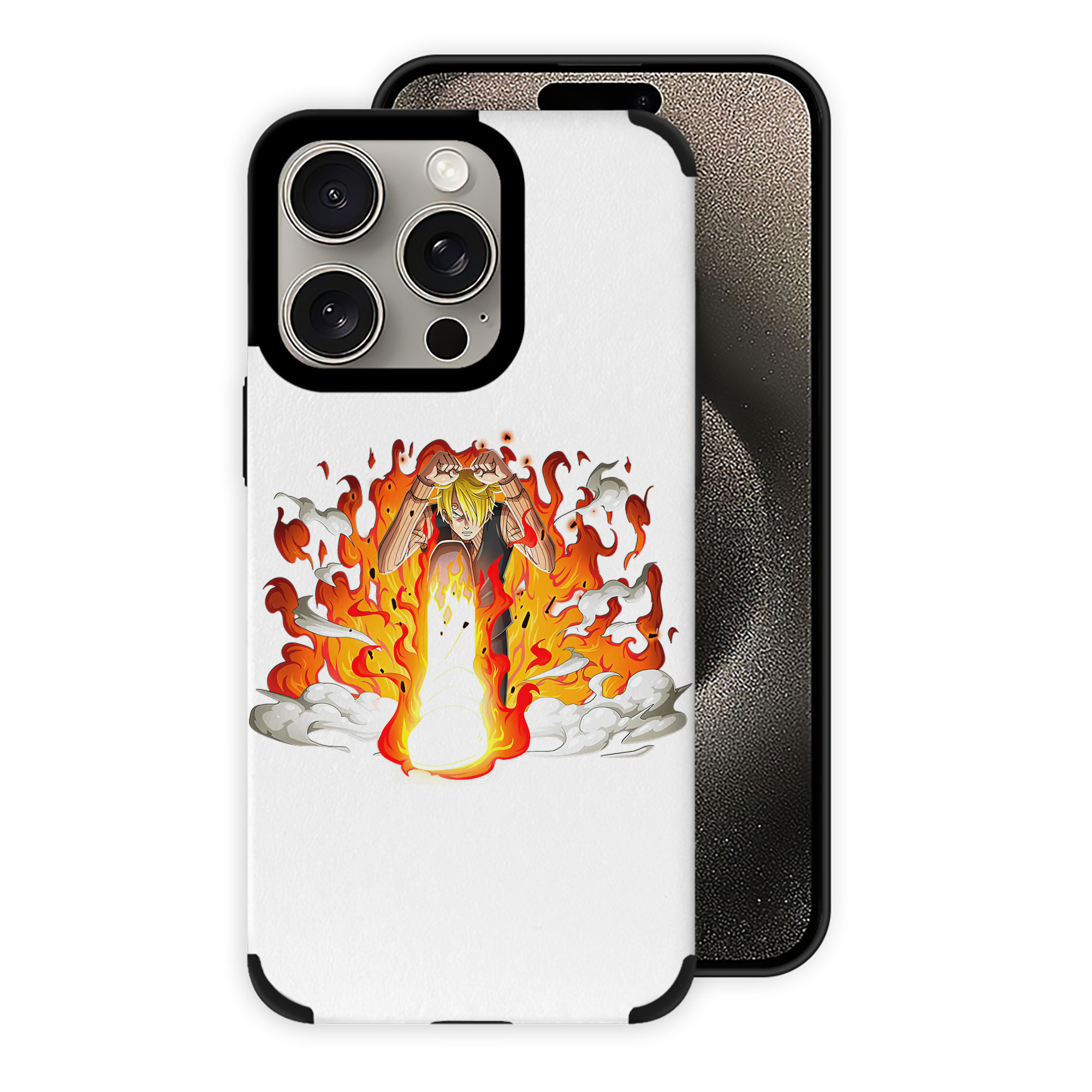 （画像用） ワンピース サンジ ONE PIECE Sanji 【iPhone15ProMax対応】 PUレザー スマホケース 耐衝撃＆黄変防止
