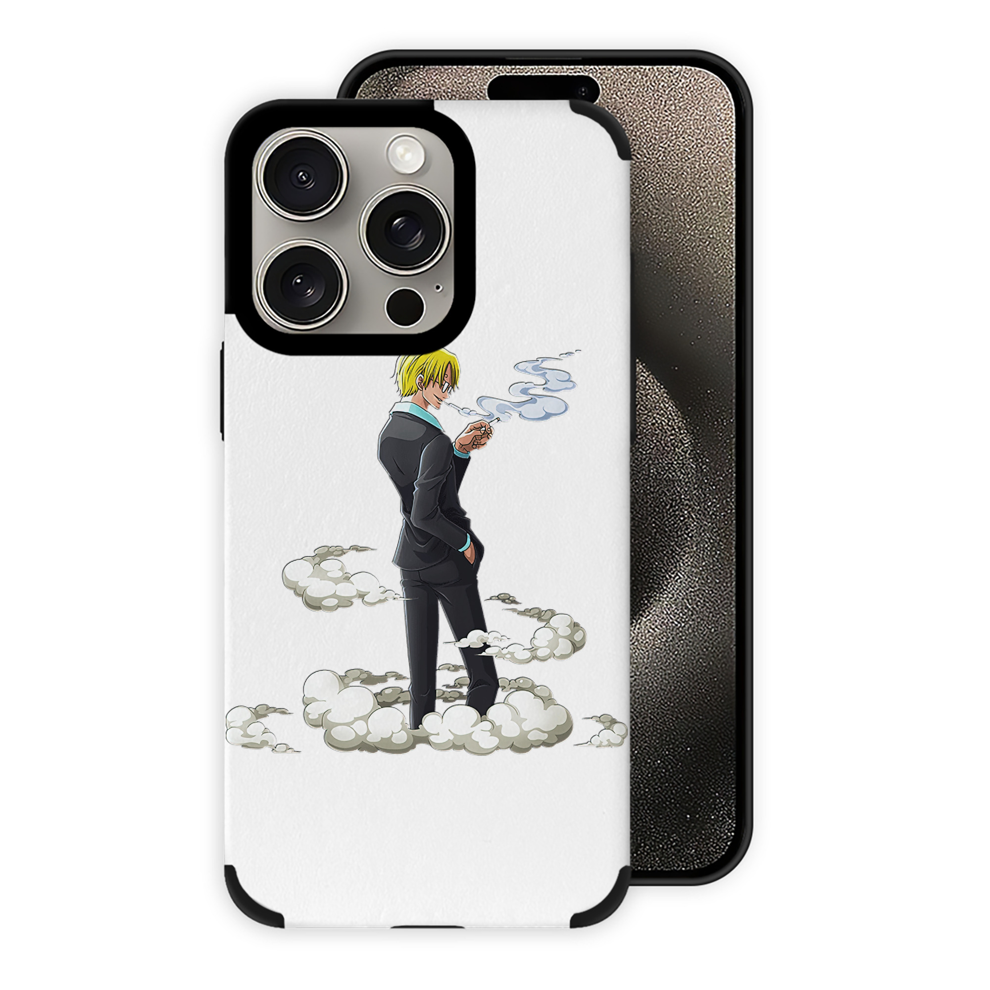 （画像用） ワンピース サンジ ONE PIECE Sanji 【iPhone15ProMax対応】 PUレザー スマホケース 耐衝撃＆黄変防止