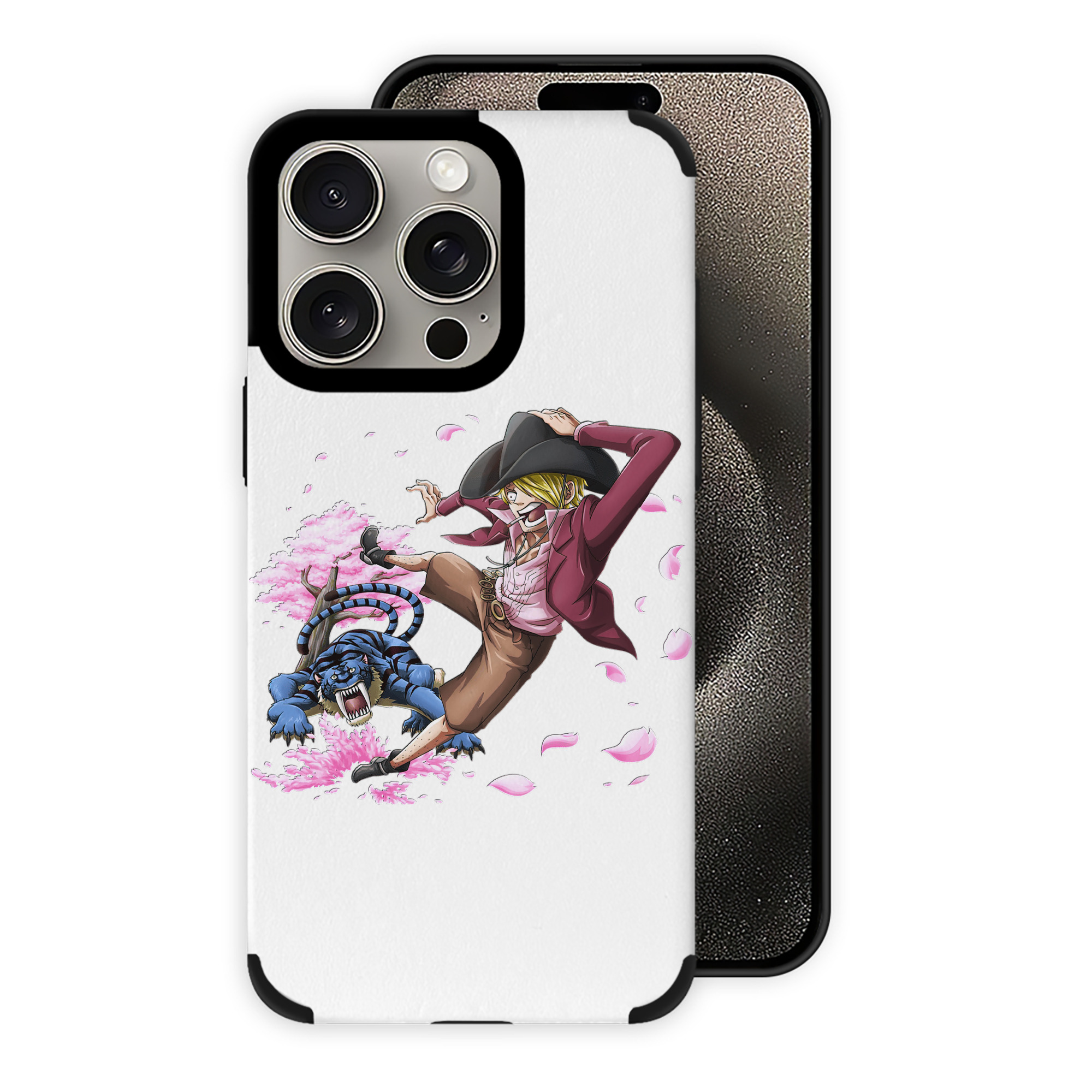 （画像用） ワンピース サンジ ONE PIECE Sanji 【iPhone15ProMax対応】 PUレザー スマホケース 耐衝撃＆黄変防止