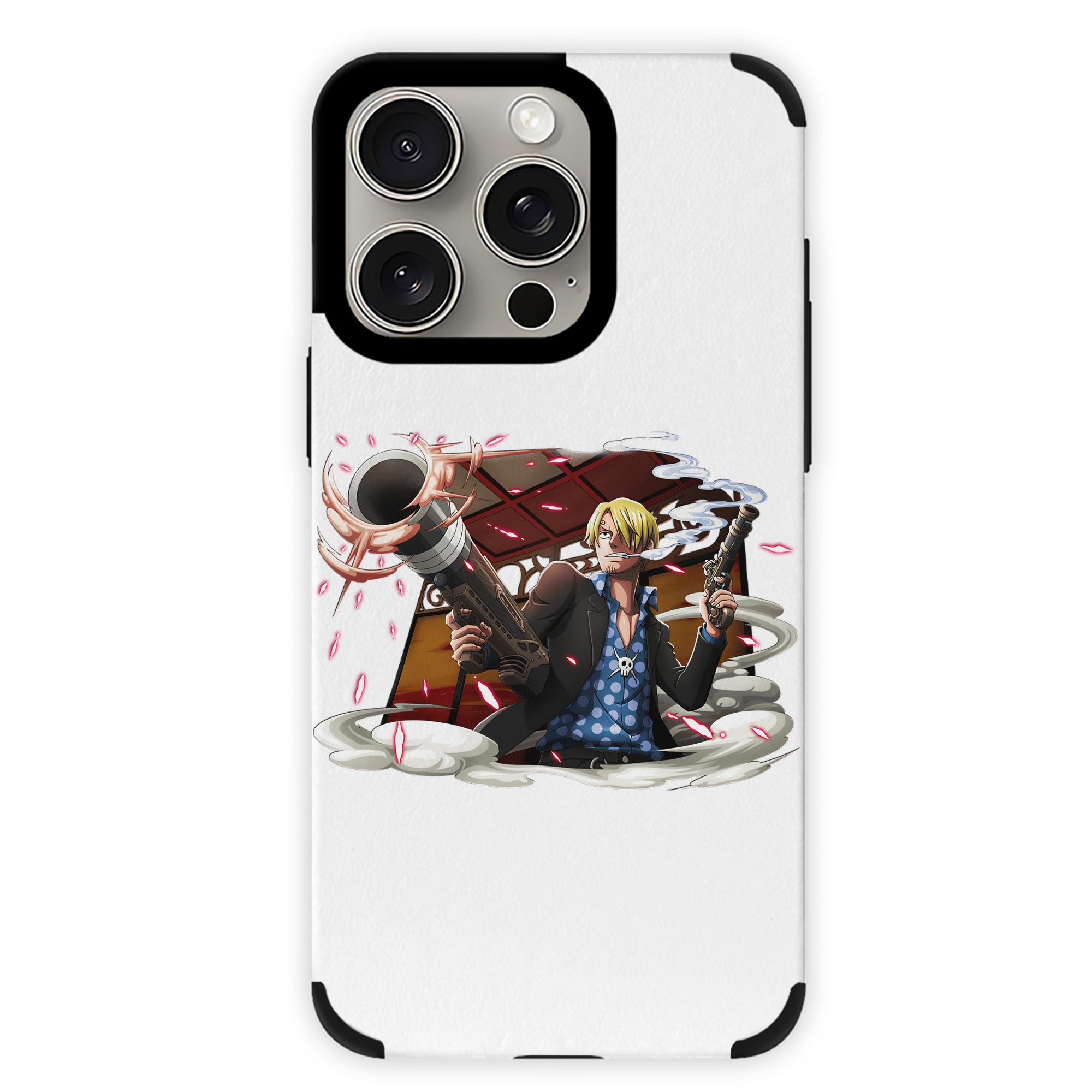 （画像用） ワンピース サンジ ONE PIECE Sanji 【iPhone15ProMax対応】 PUレザー スマホケース 耐衝撃＆黄変防止