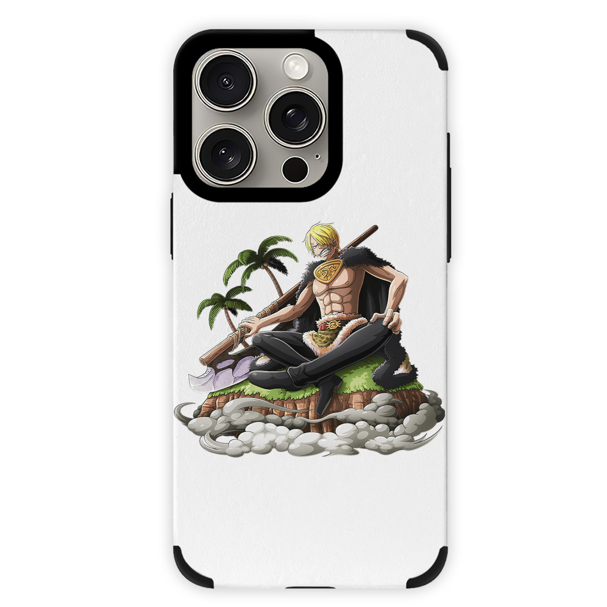 （画像用） ワンピース サンジ ONE PIECE Sanji 【iPhone15ProMax対応】 PUレザー スマホケース 耐衝撃＆黄変防止