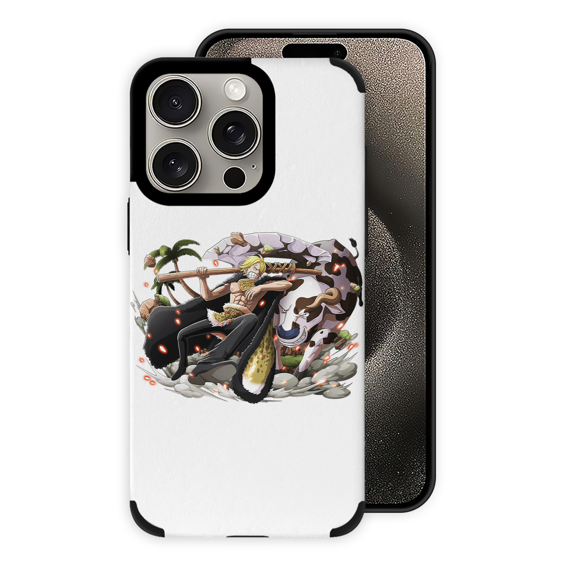 （画像用） ワンピース サンジ ONE PIECE Sanji 【iPhone15ProMax対応】 PUレザー スマホケース 耐衝撃＆黄変防止