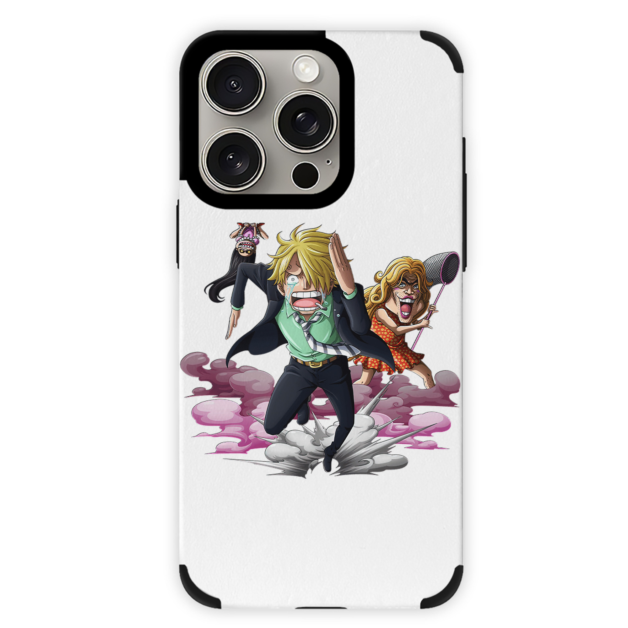 （画像用） ワンピース サンジ ONE PIECE Sanji 【iPhone15ProMax対応】 PUレザー スマホケース 耐衝撃＆黄変防止