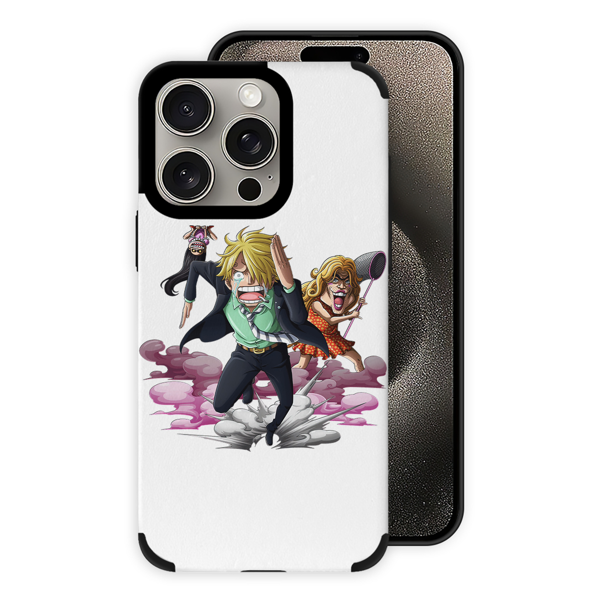 （画像用） ワンピース サンジ ONE PIECE Sanji 【iPhone15ProMax対応】 PUレザー スマホケース 耐衝撃＆黄変防止