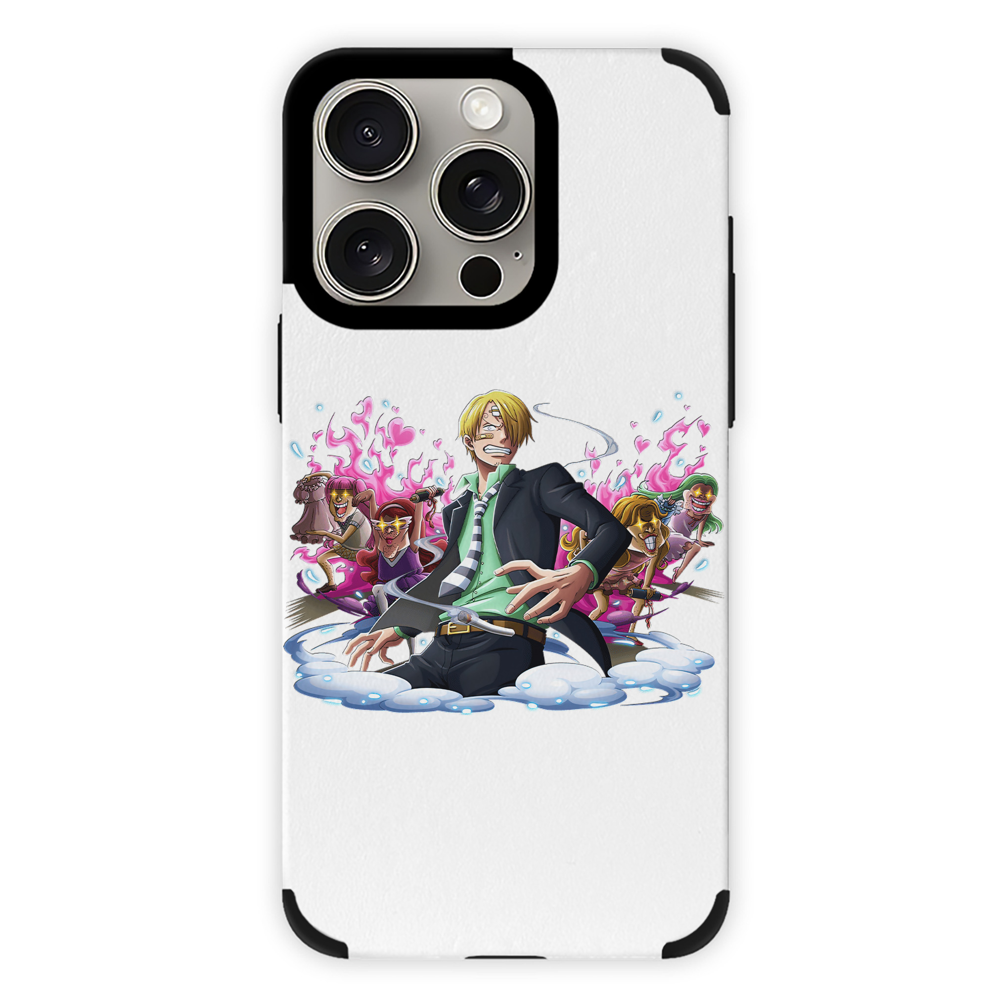 （画像用） ワンピース サンジ ONE PIECE Sanji 【iPhone15ProMax対応】 PUレザー スマホケース 耐衝撃＆黄変防止
