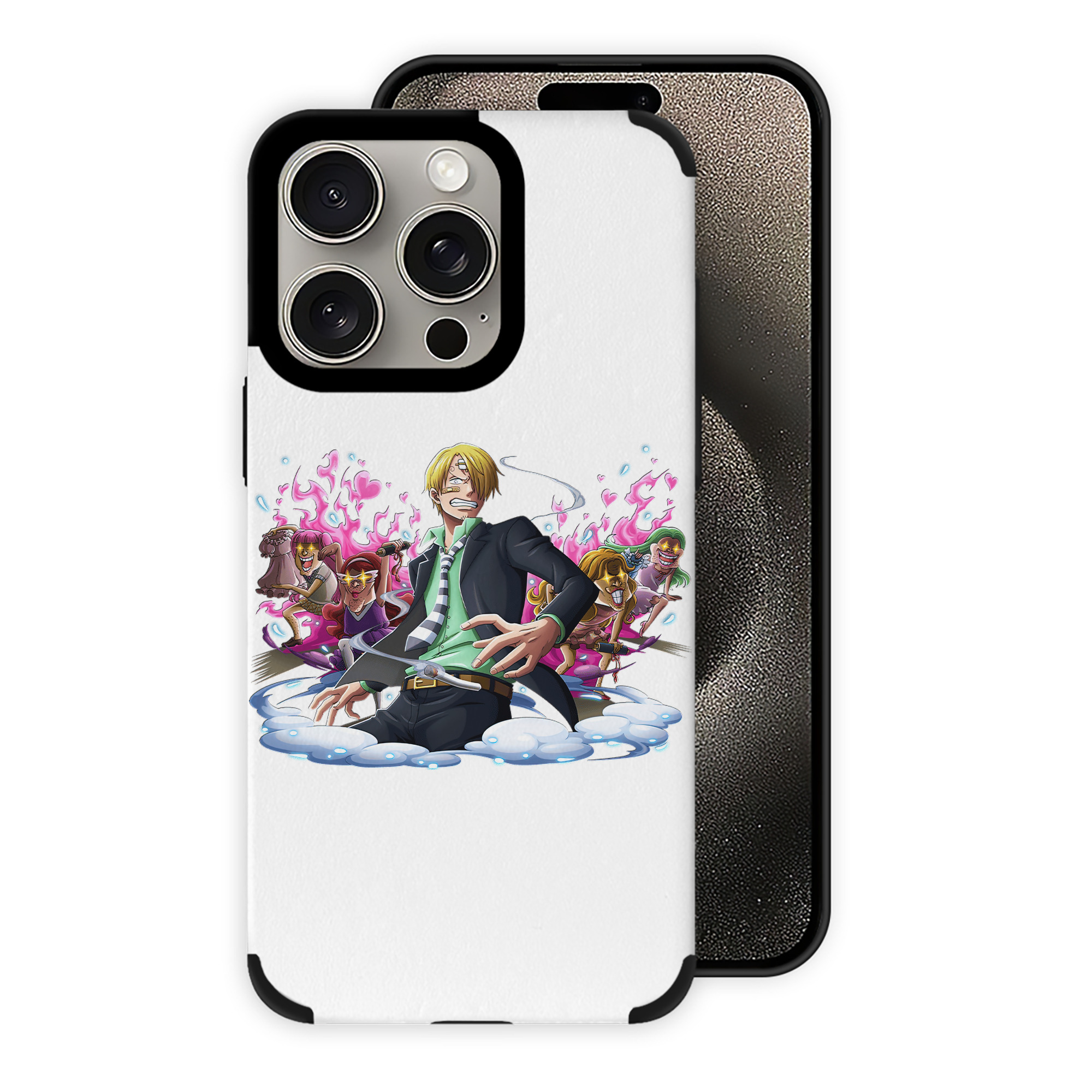 （画像用） ワンピース サンジ ONE PIECE Sanji 【iPhone15ProMax対応】 PUレザー スマホケース 耐衝撃＆黄変防止