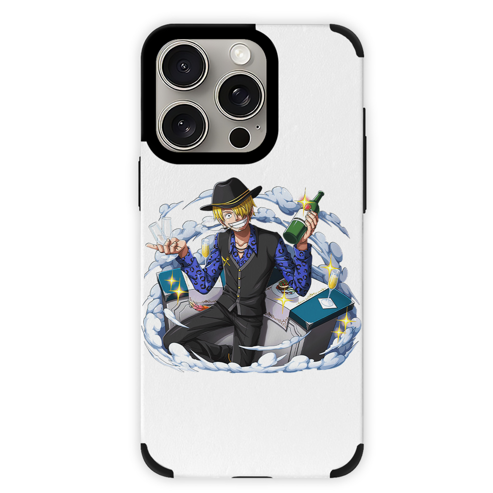 （画像用） ワンピース サンジ ONE PIECE Sanji 【iPhone15ProMax対応】 PUレザー スマホケース 耐衝撃＆黄変防止