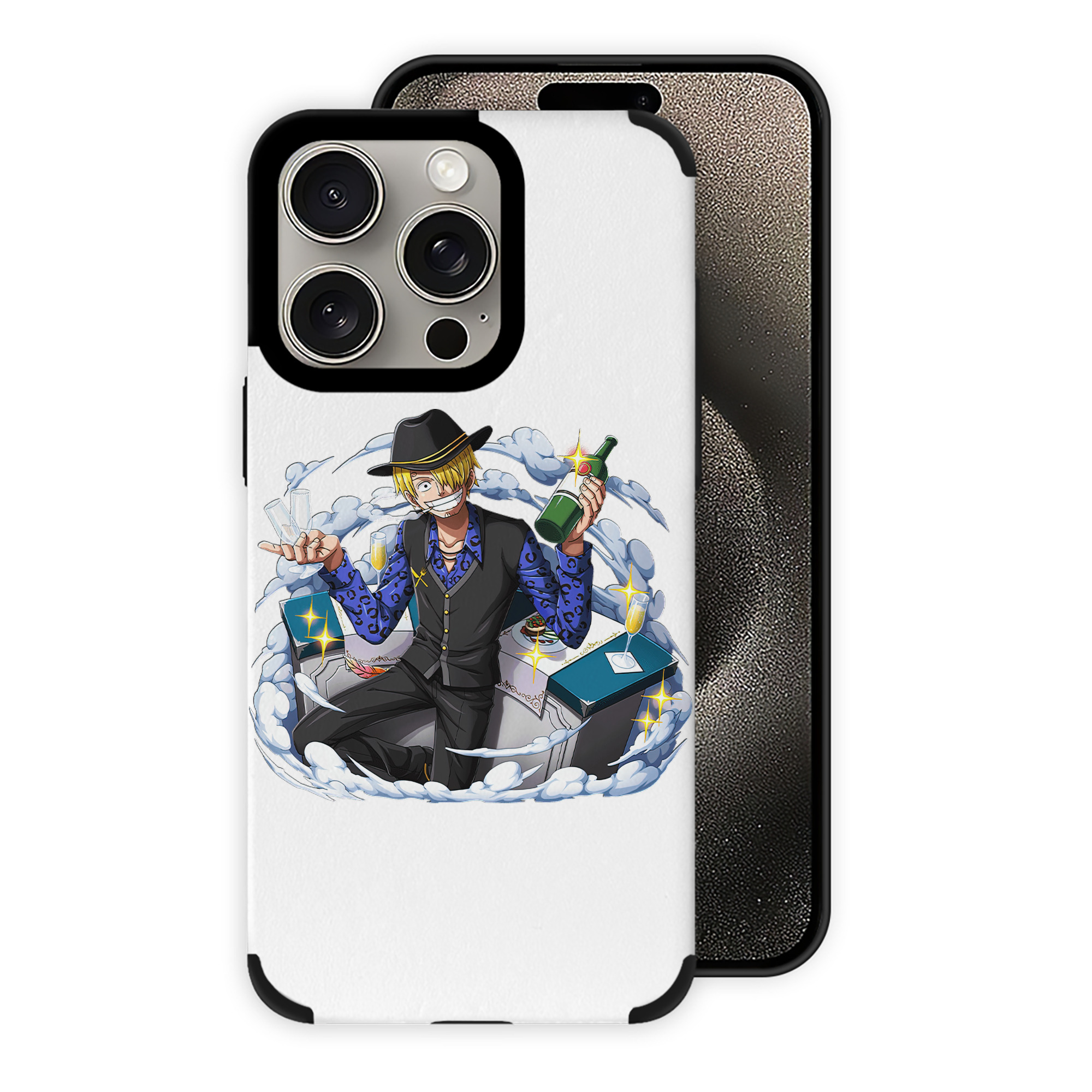 （画像用） ワンピース サンジ ONE PIECE Sanji 【iPhone15ProMax対応】 PUレザー スマホケース 耐衝撃＆黄変防止