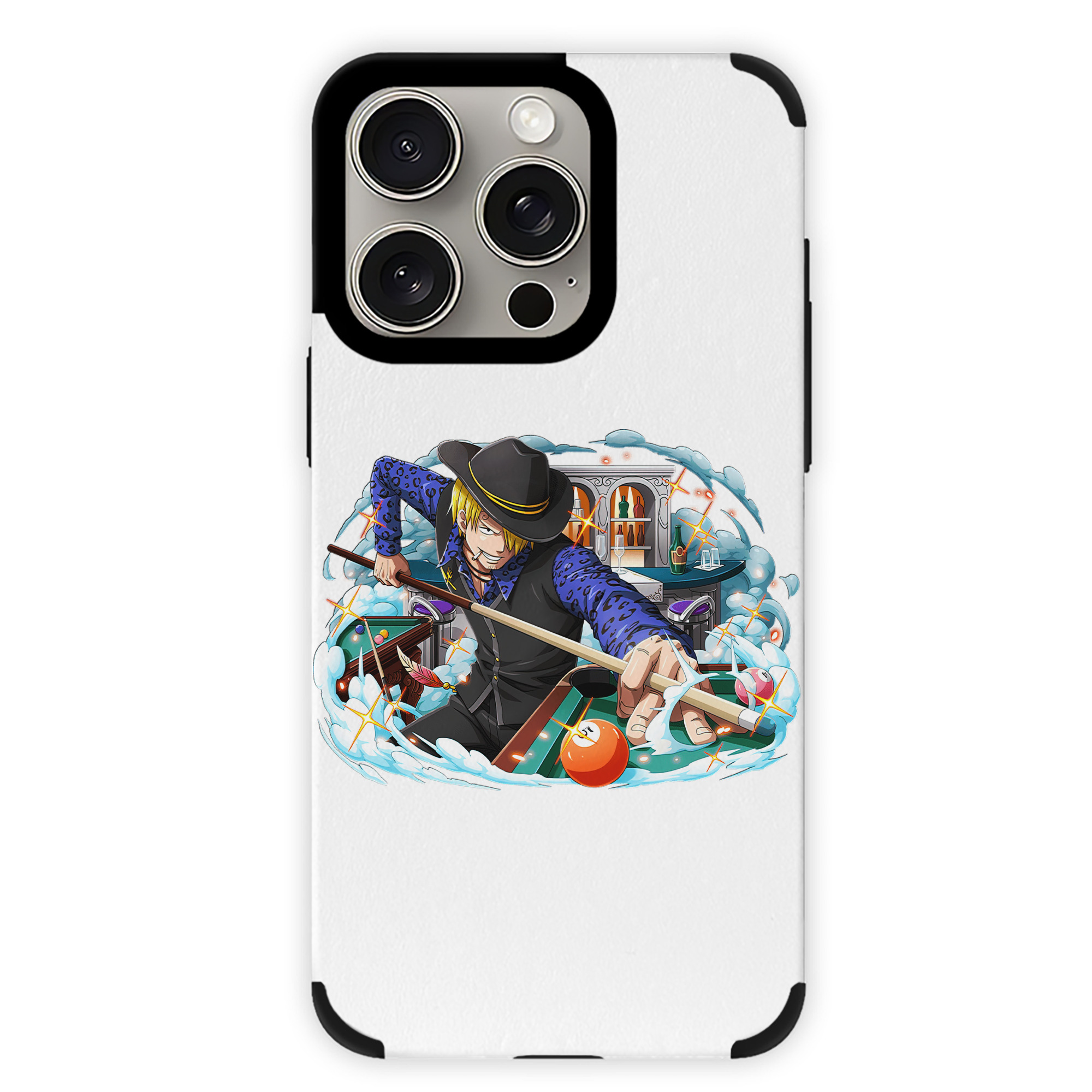 （画像用） ワンピース サンジ ONE PIECE Sanji 【iPhone15ProMax対応】 PUレザー スマホケース 耐衝撃＆黄変防止