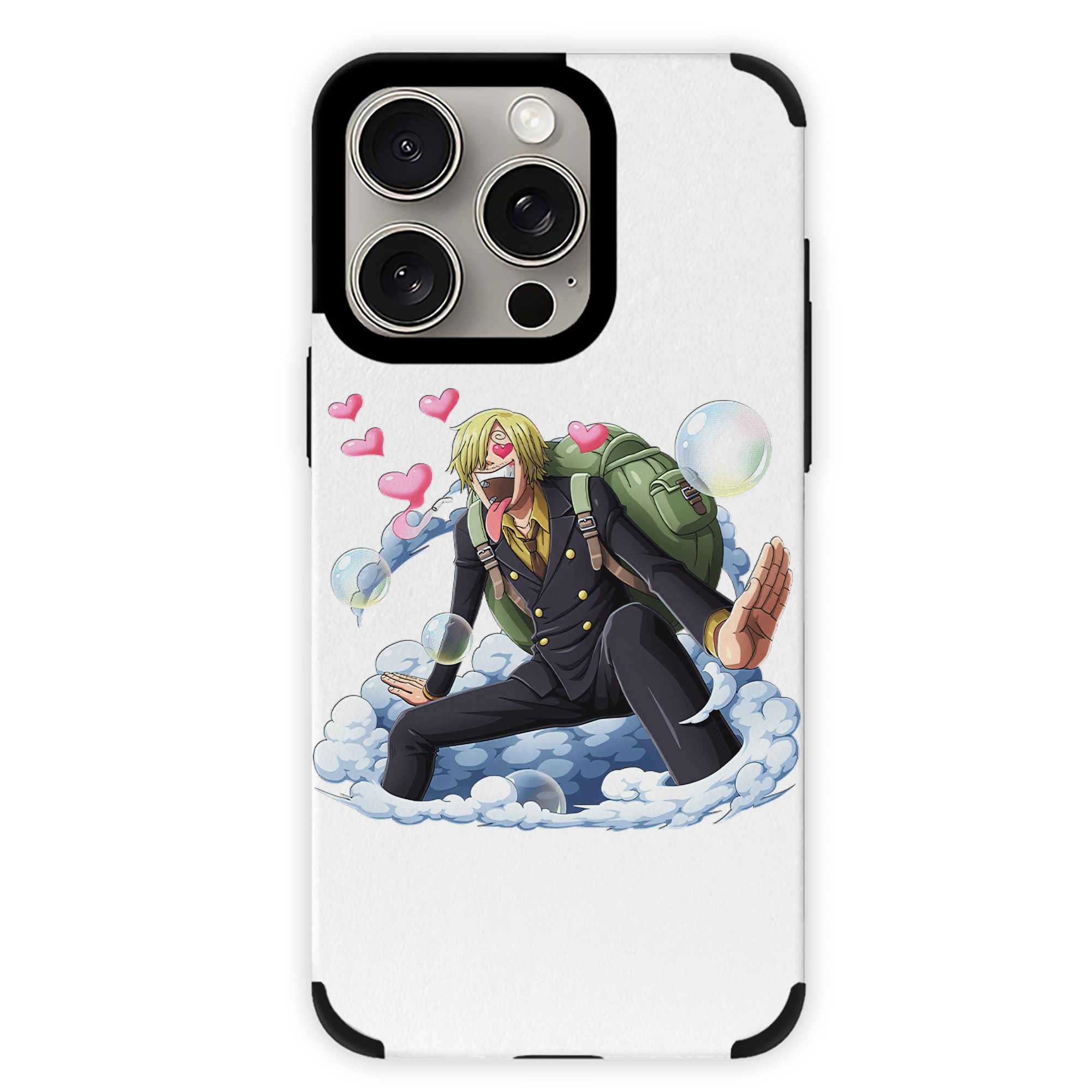 （画像用） ワンピース サンジ ONE PIECE Sanji 【iPhone15ProMax対応】 PUレザー スマホケース 耐衝撃＆黄変防止