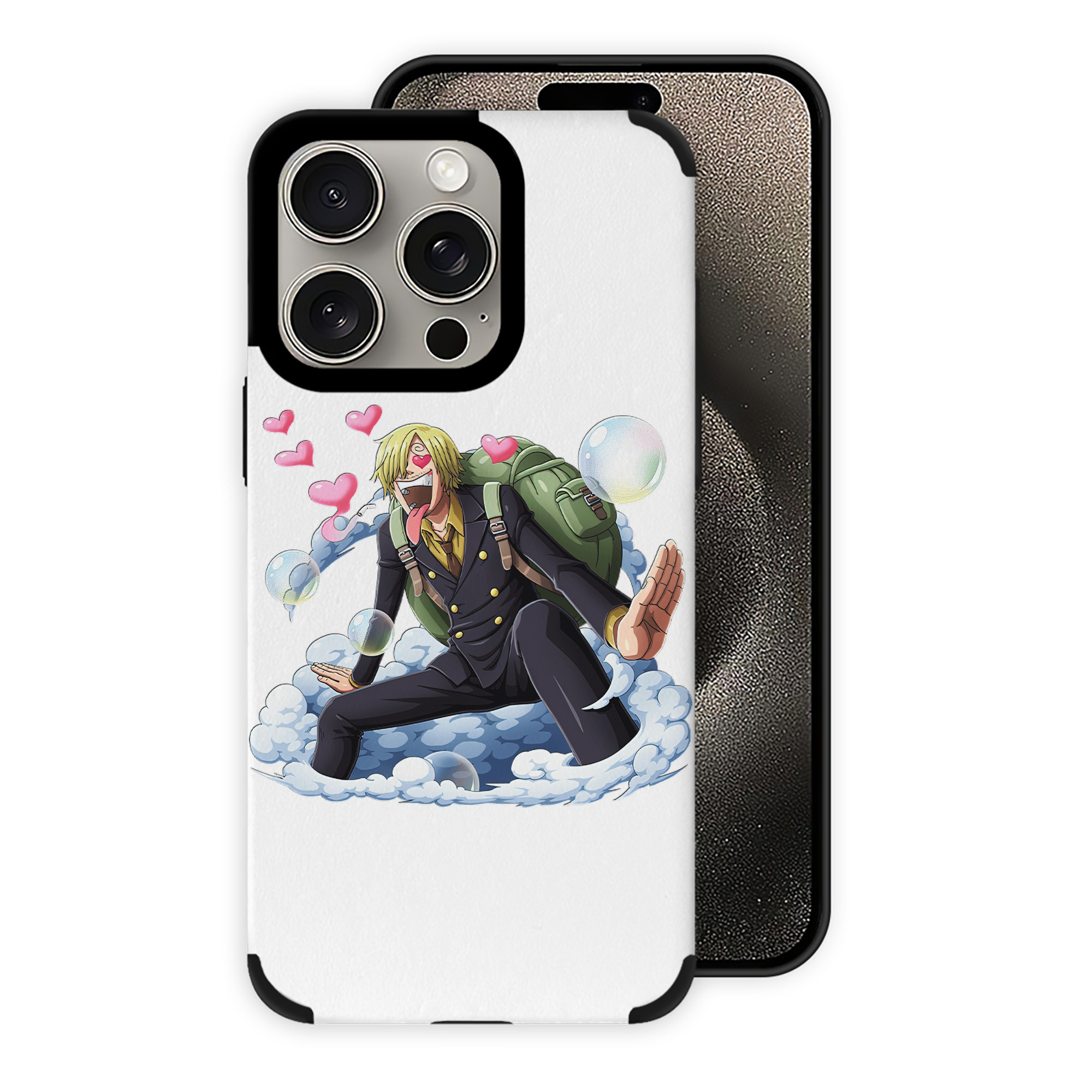 （画像用） ワンピース サンジ ONE PIECE Sanji 【iPhone15ProMax対応】 PUレザー スマホケース 耐衝撃＆黄変防止