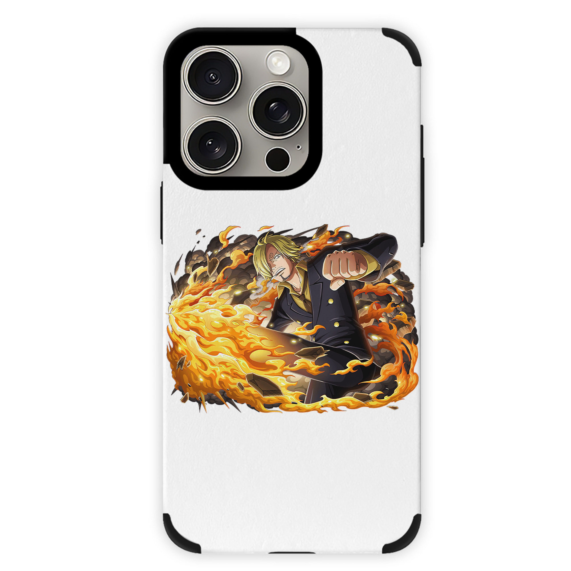 （画像用） ワンピース サンジ ONE PIECE Sanji 【iPhone15ProMax対応】 PUレザー スマホケース 耐衝撃＆黄変防止