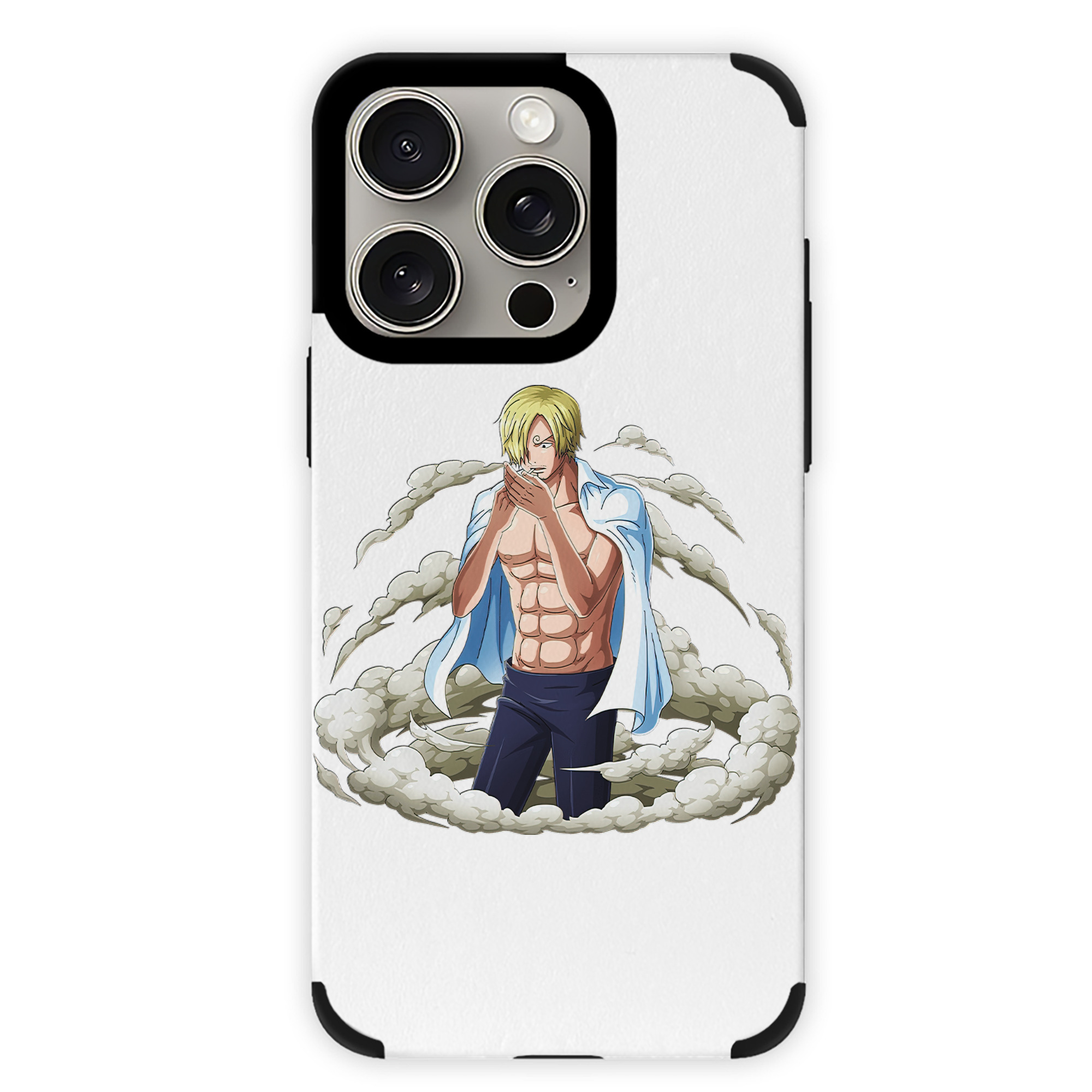 （画像用） ワンピース サンジ ONE PIECE Sanji 【iPhone15ProMax対応】 PUレザー スマホケース 耐衝撃＆黄変防止