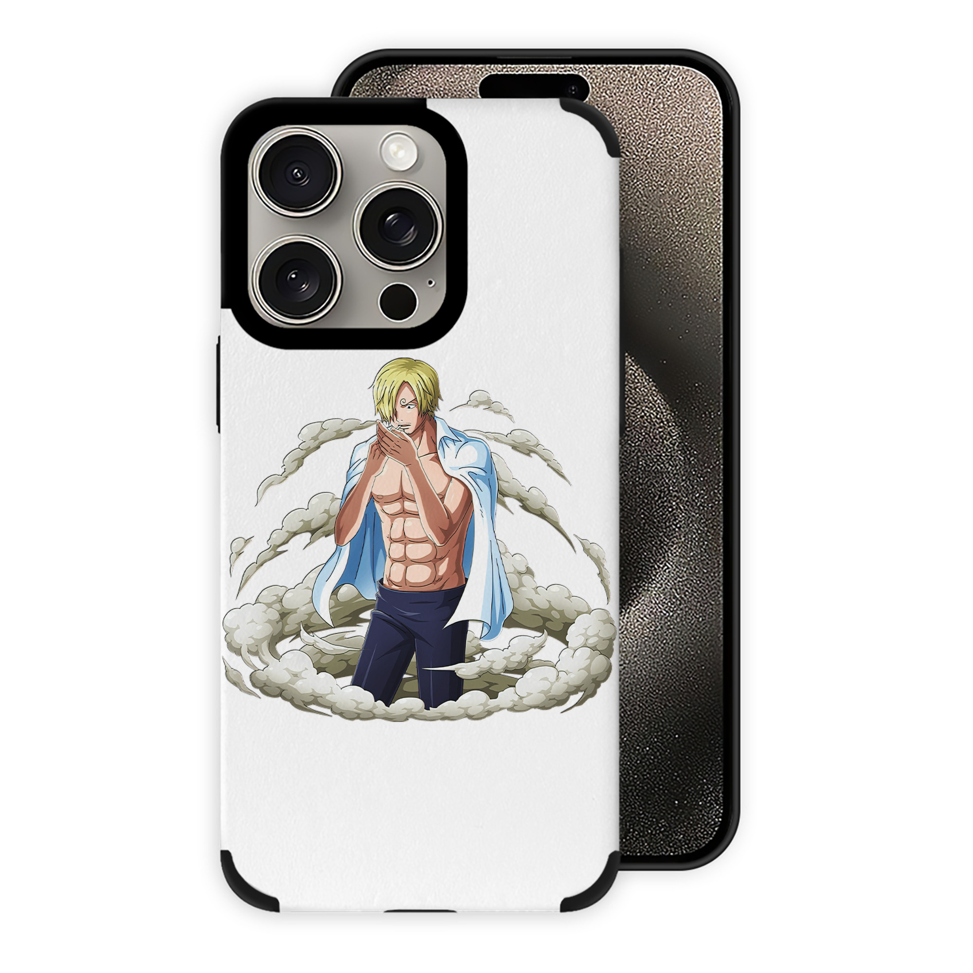 （画像用） ワンピース サンジ ONE PIECE Sanji 【iPhone15ProMax対応】 PUレザー スマホケース 耐衝撃＆黄変防止