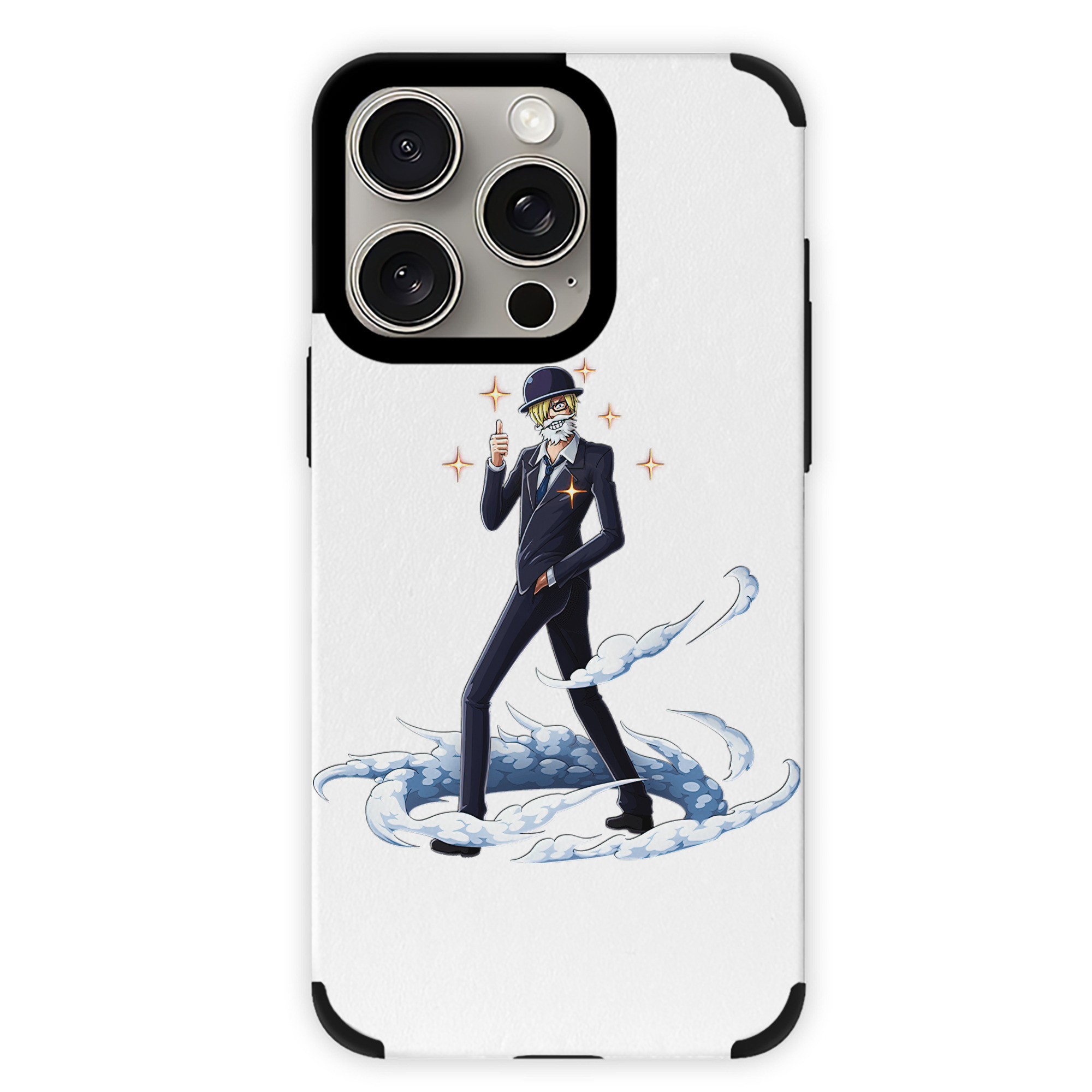 （画像用） ワンピース サンジ ONE PIECE Sanji 【iPhone15ProMax対応】 PUレザー スマホケース 耐衝撃＆黄変防止