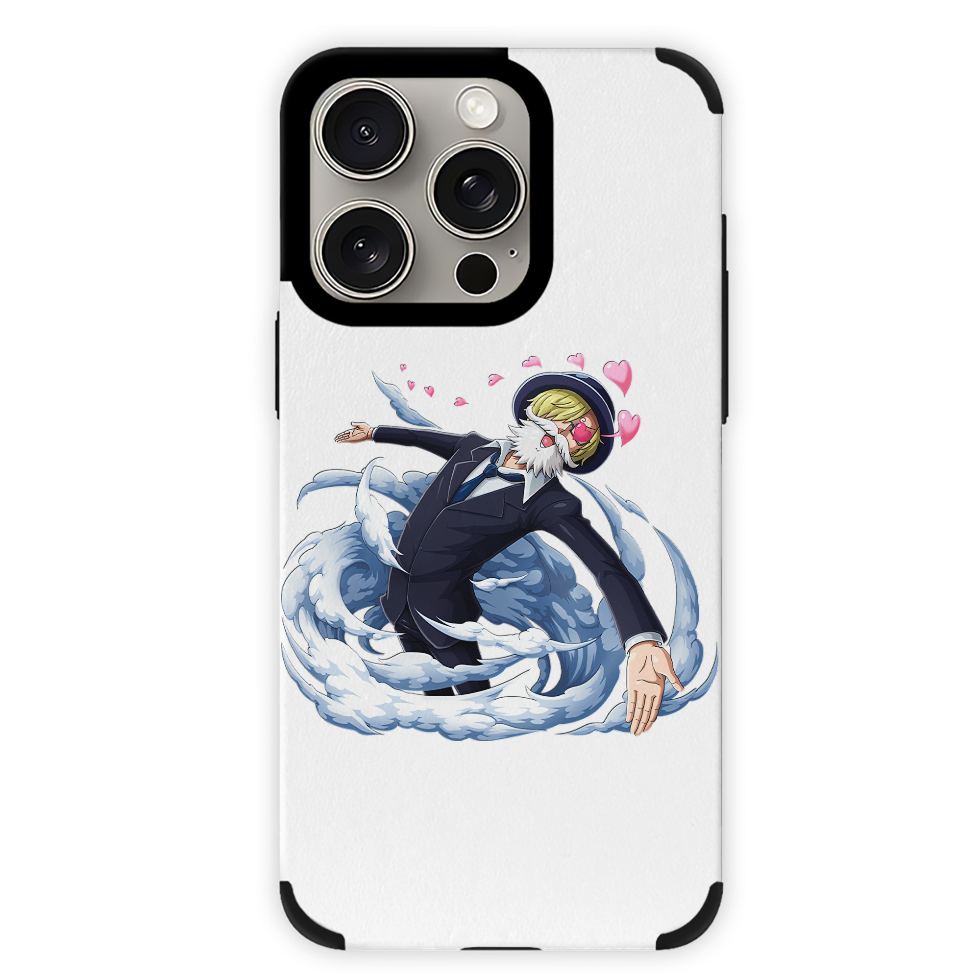 （画像用） ワンピース サンジ ONE PIECE Sanji 【iPhone15ProMax対応】 PUレザー スマホケース 耐衝撃＆黄変防止