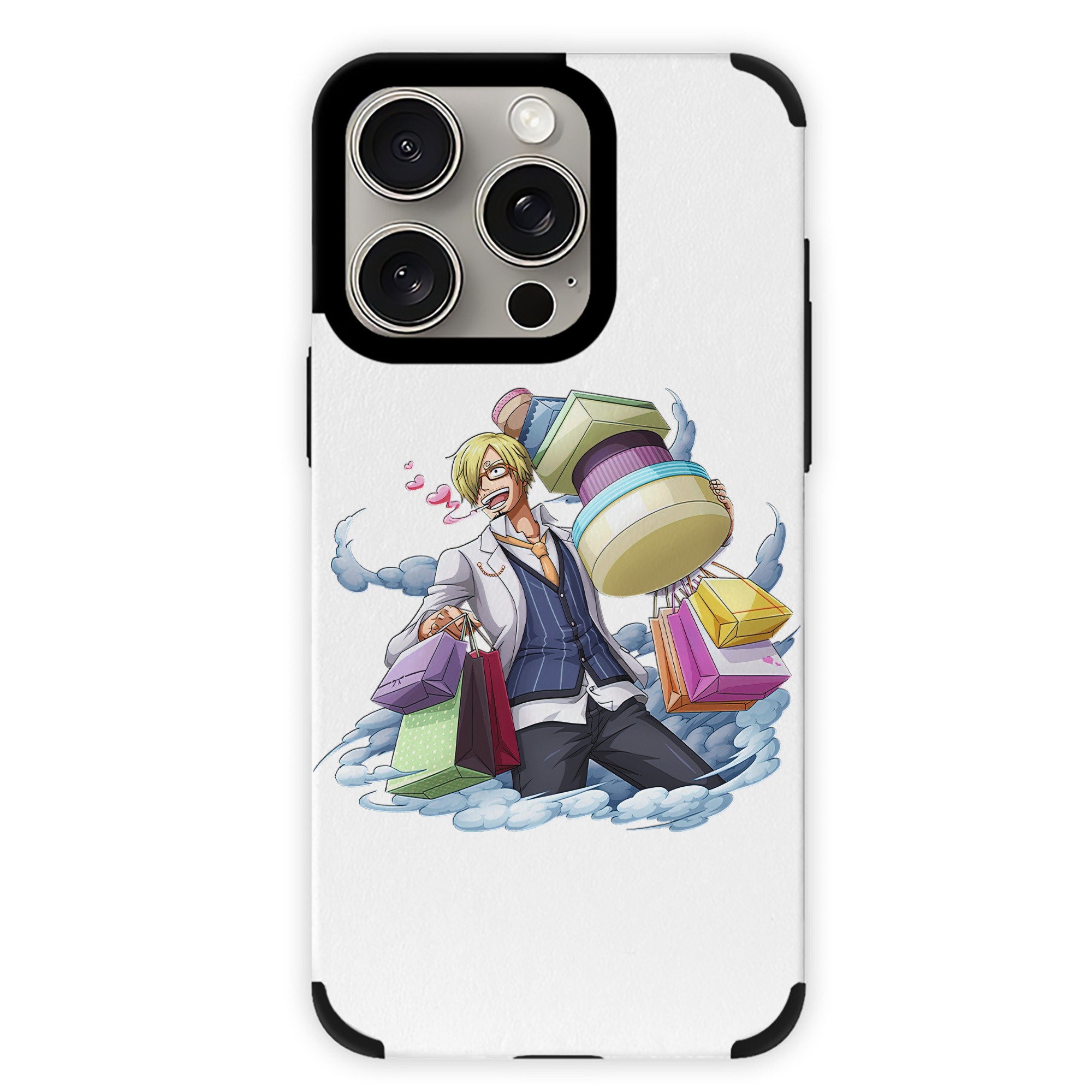 （画像用） ワンピース サンジ ONE PIECE Sanji 【iPhone15ProMax対応】 PUレザー スマホケース 耐衝撃＆黄変防止