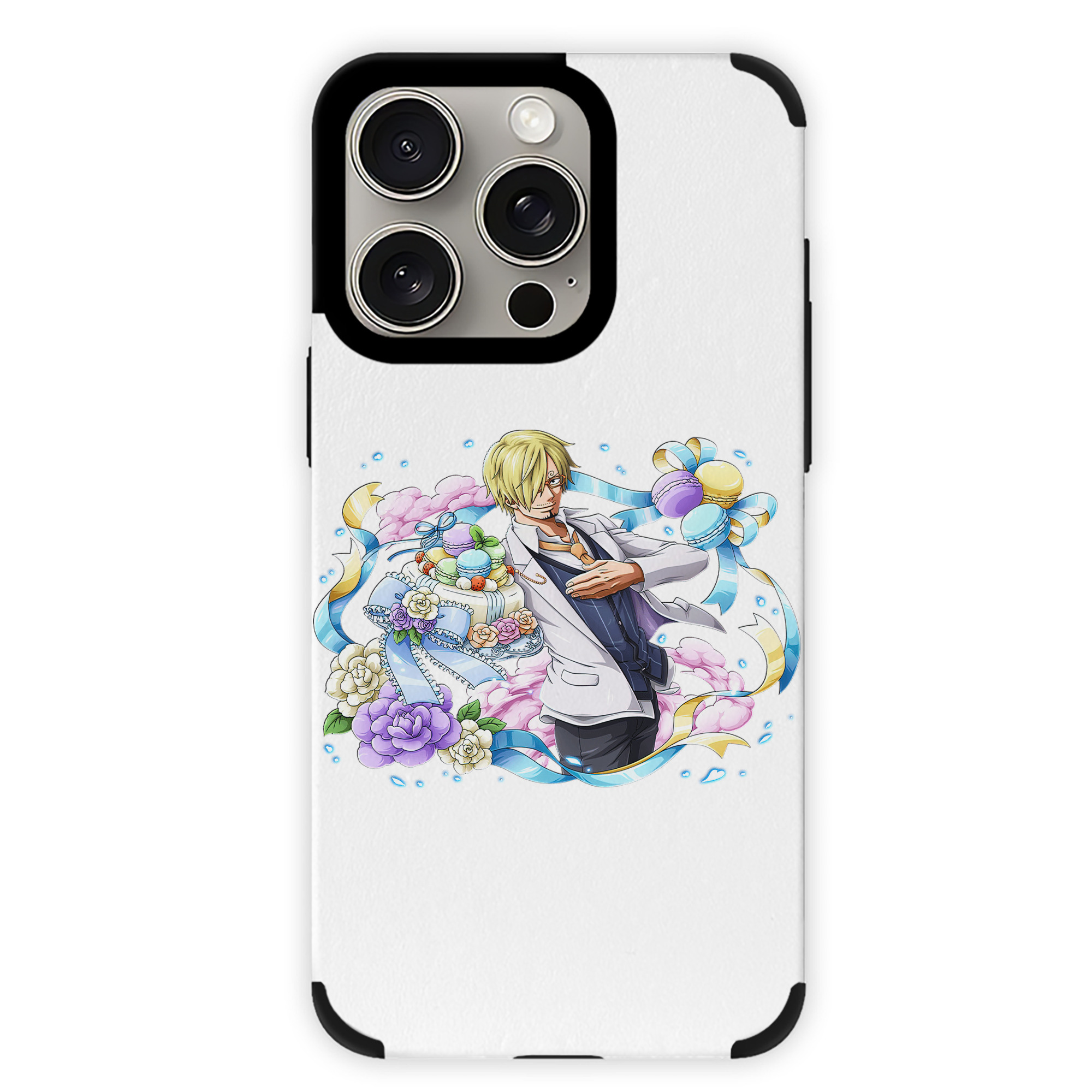 （画像用） ワンピース サンジ ONE PIECE Sanji 【iPhone15ProMax対応】 PUレザー スマホケース 耐衝撃＆黄変防止
