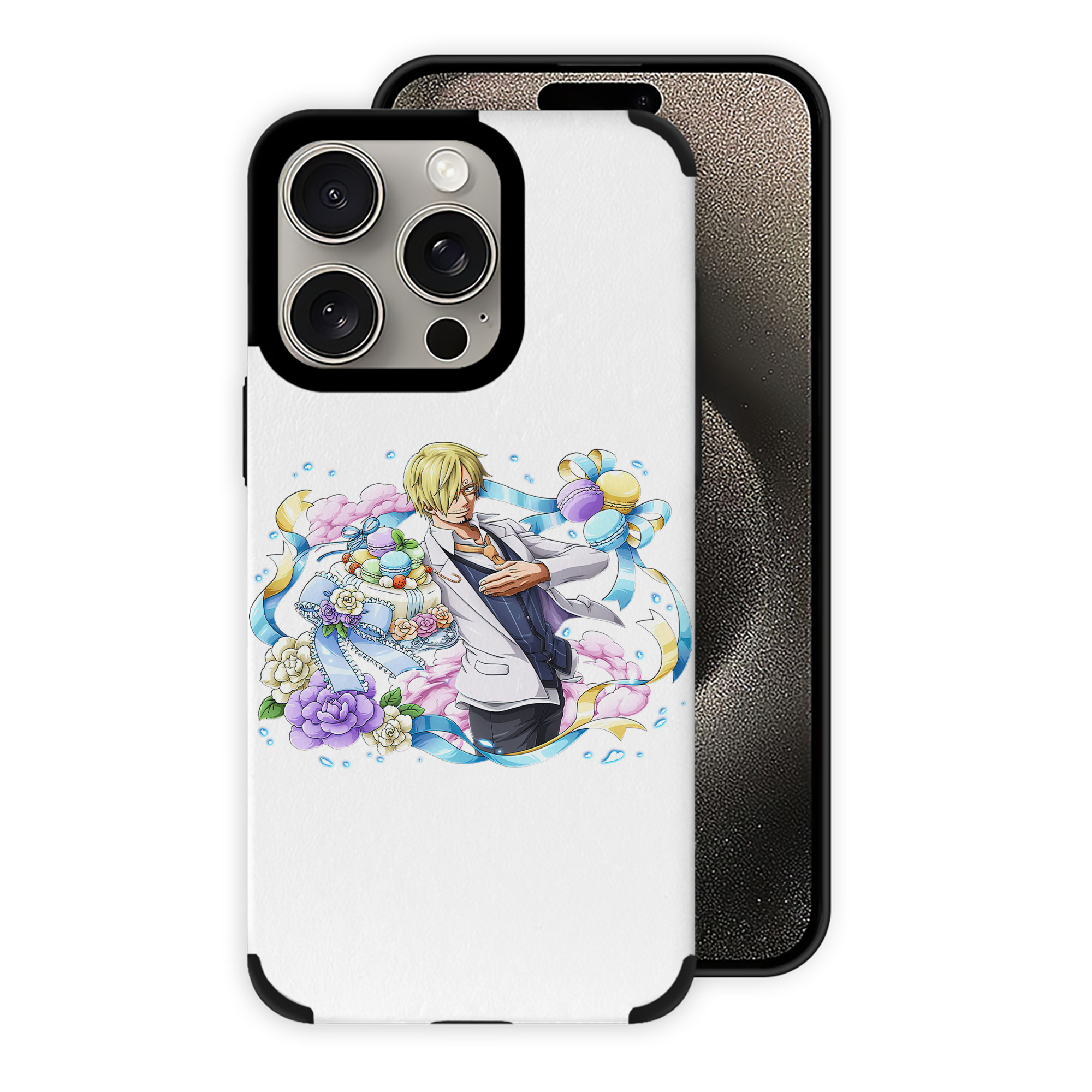（画像用） ワンピース サンジ ONE PIECE Sanji 【iPhone15ProMax対応】 PUレザー スマホケース 耐衝撃＆黄変防止