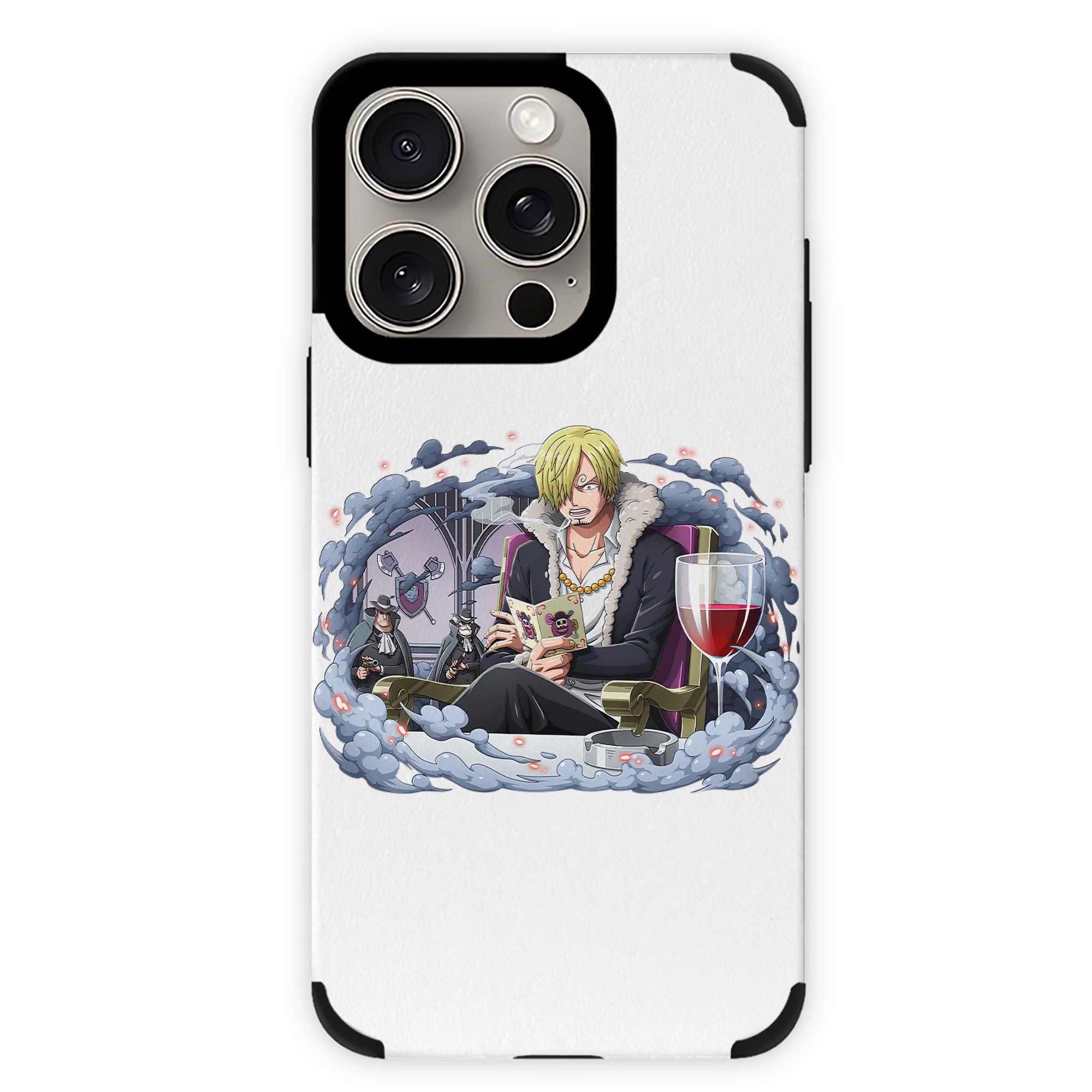 （画像用） ワンピース サンジ ONE PIECE Sanji 【iPhone15ProMax対応】 PUレザー スマホケース 耐衝撃＆黄変防止