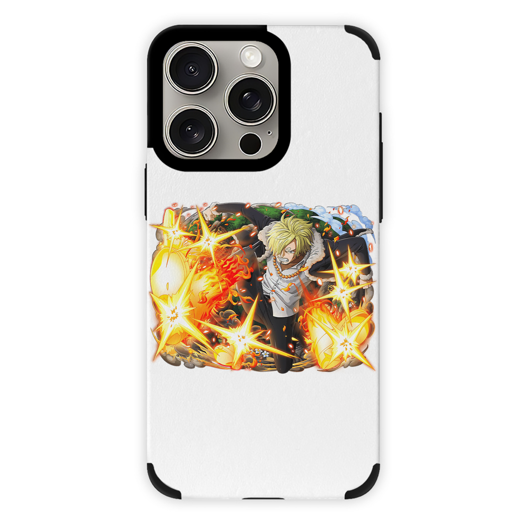 （画像用） ワンピース サンジ ONE PIECE Sanji 【iPhone15ProMax対応】 PUレザー スマホケース 耐衝撃＆黄変防止