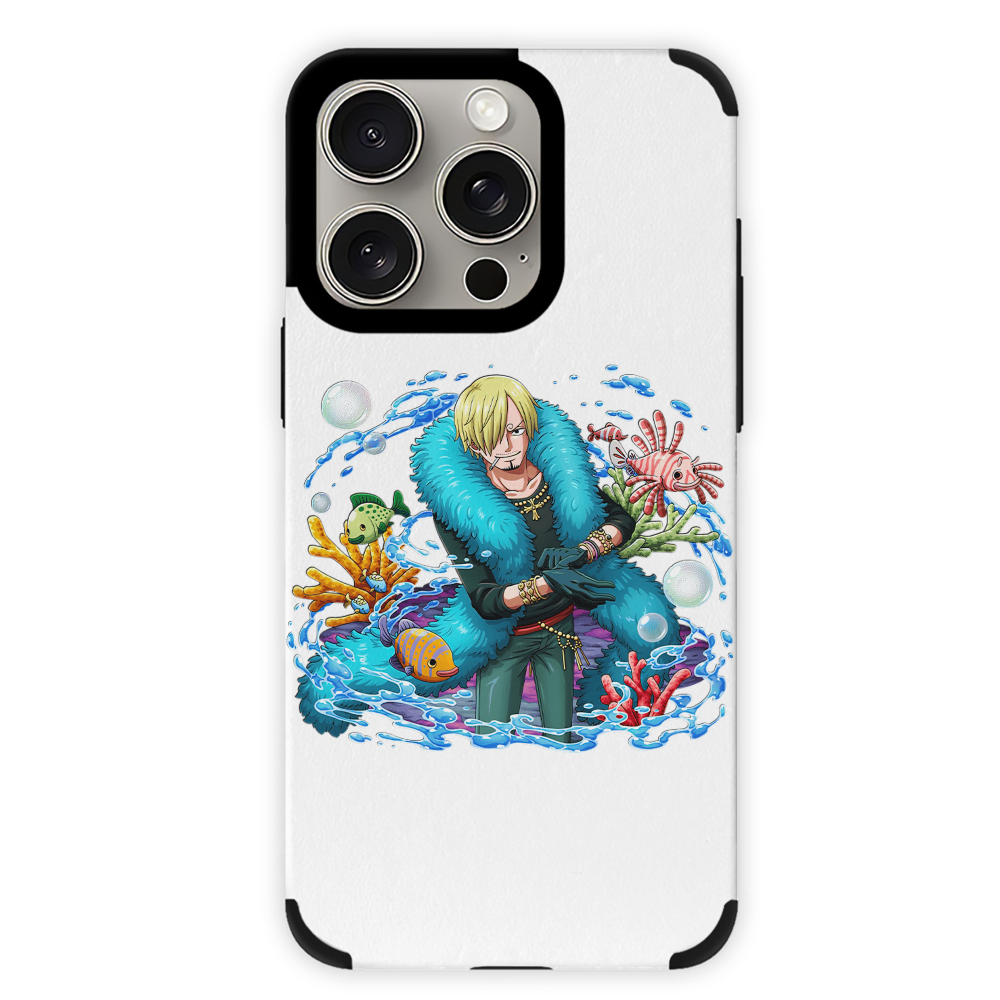 （画像用） ワンピース サンジ ONE PIECE Sanji 【iPhone15ProMax対応】 PUレザー スマホケース 耐衝撃＆黄変防止