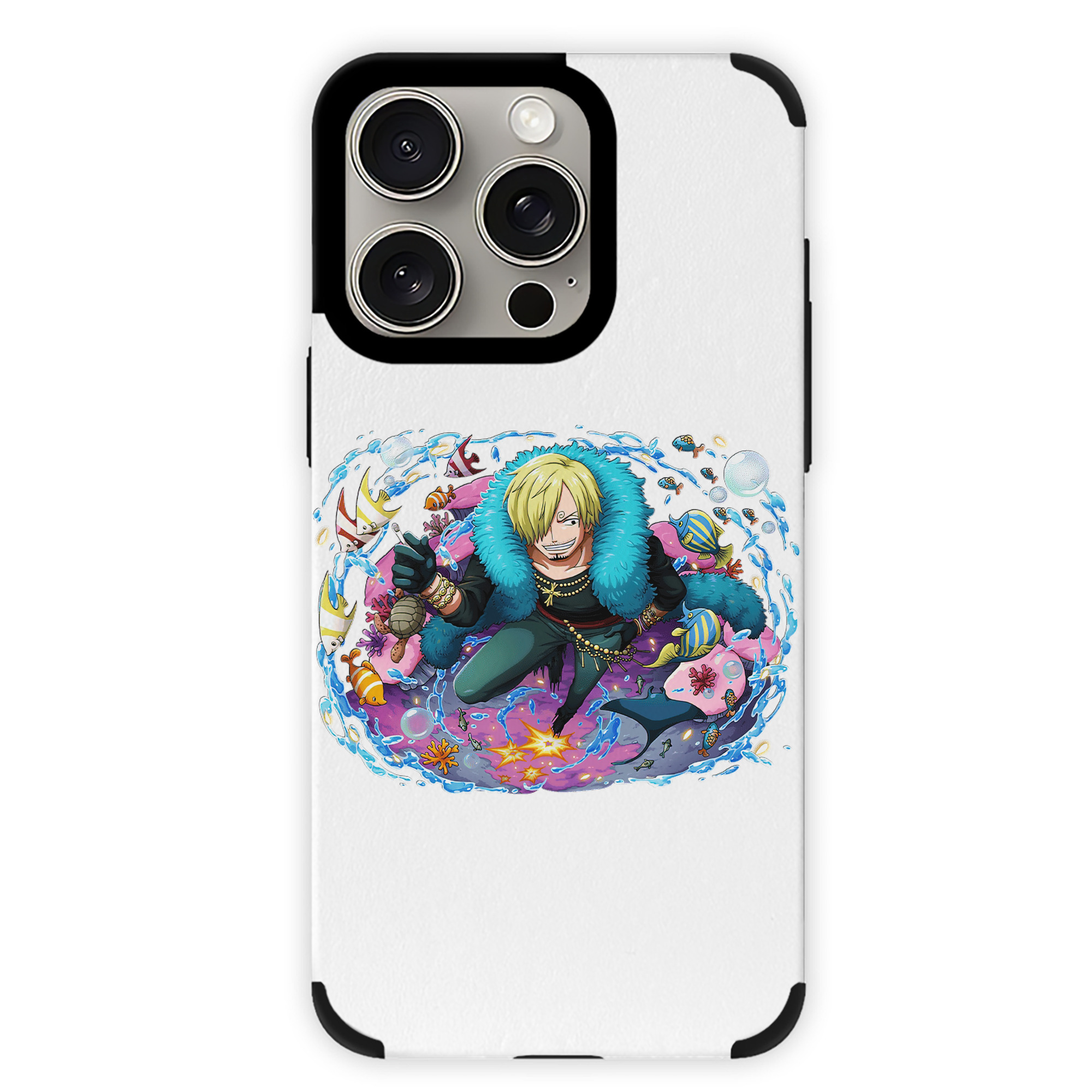 （画像用） ワンピース サンジ ONE PIECE Sanji 【iPhone15ProMax対応】 PUレザー スマホケース 耐衝撃＆黄変防止