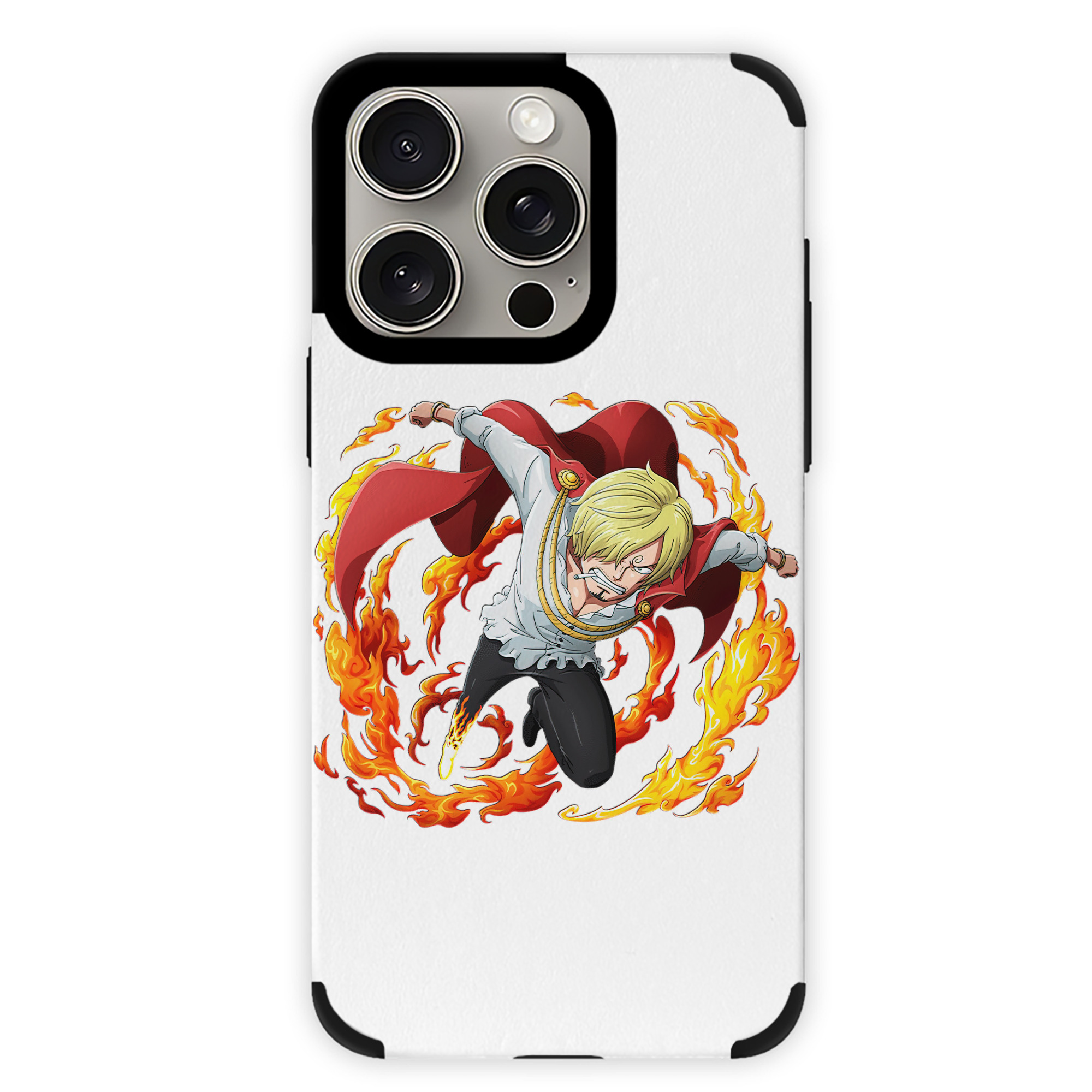 （画像用） ワンピース サンジ ONE PIECE Sanji 【iPhone15ProMax対応】 PUレザー スマホケース 耐衝撃＆黄変防止