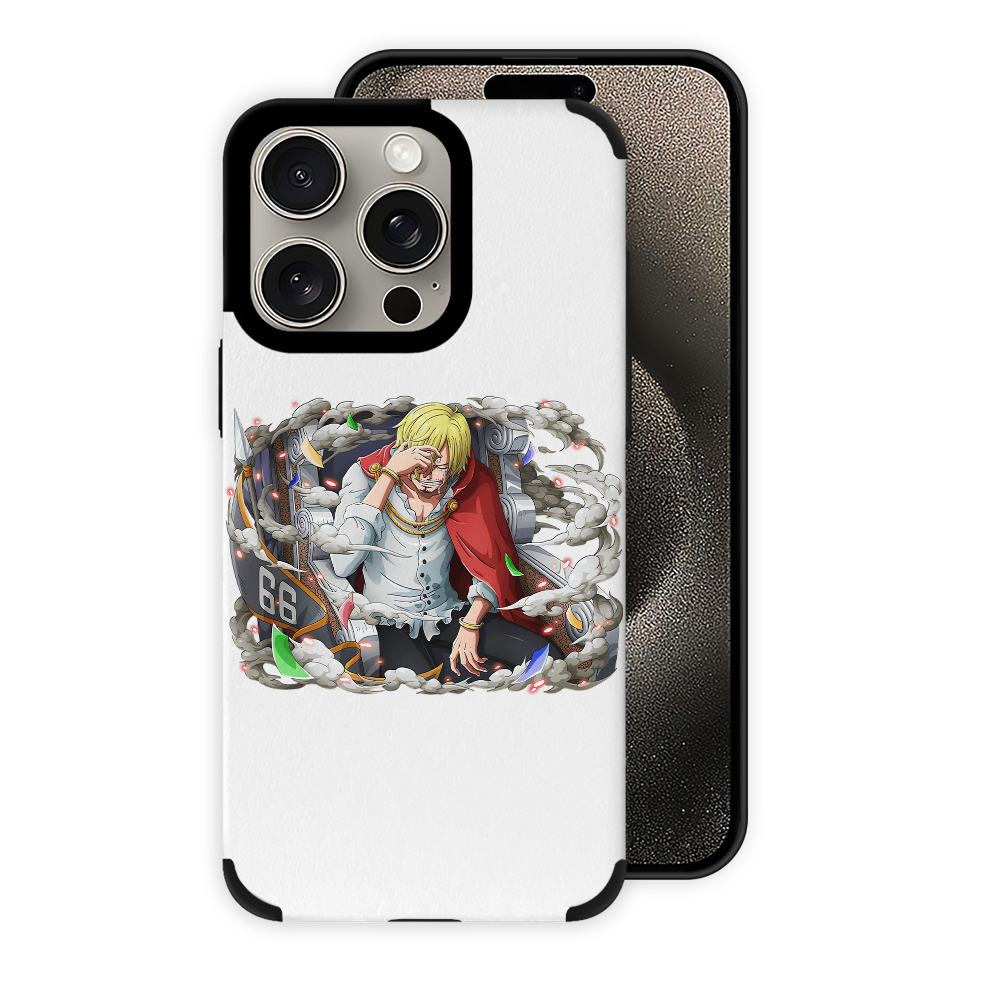 （画像用） ワンピース サンジ ONE PIECE Sanji 【iPhone15ProMax対応】 PUレザー スマホケース 耐衝撃＆黄変防止