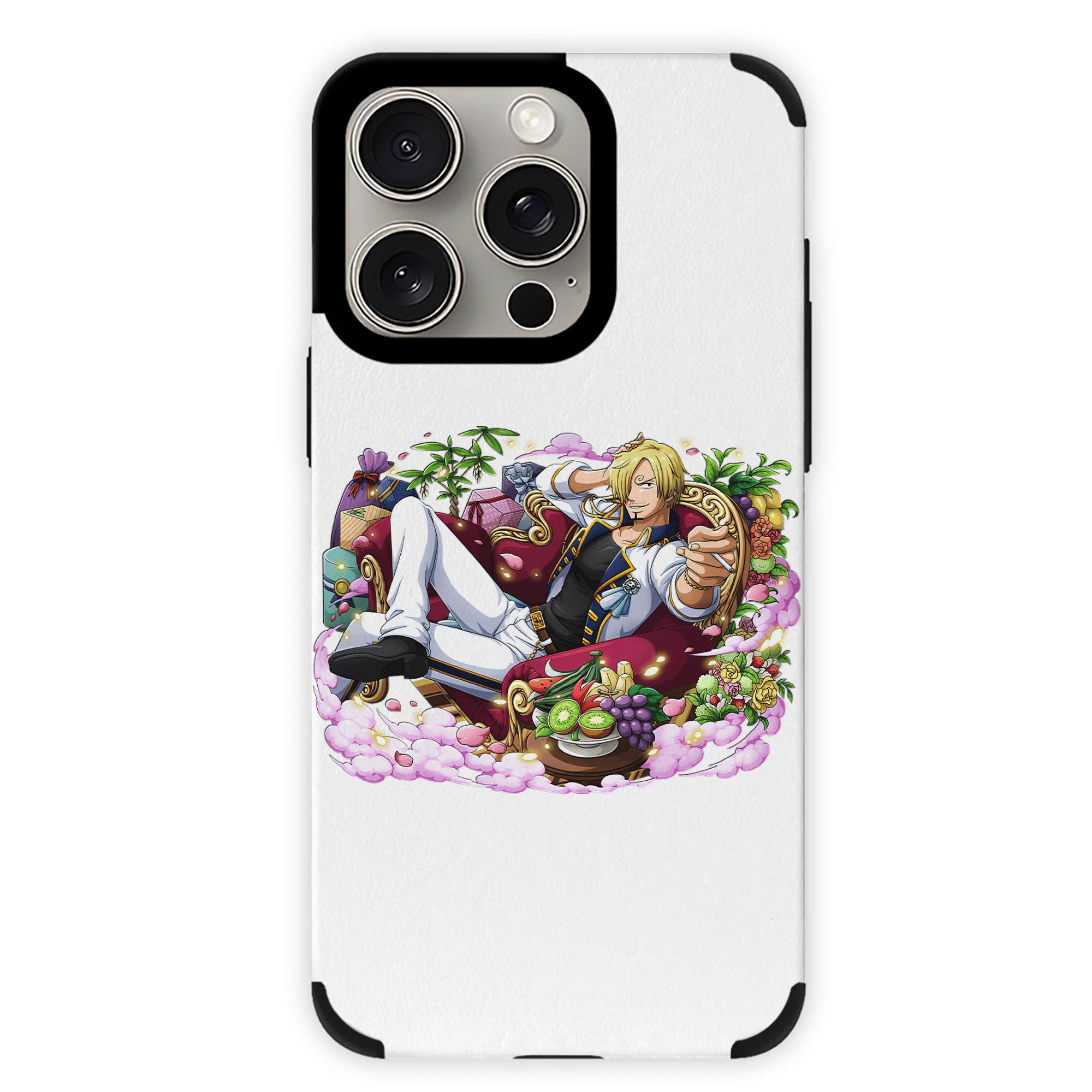 （画像用） ワンピース サンジ ONE PIECE Sanji 【iPhone15ProMax対応】 PUレザー スマホケース 耐衝撃＆黄変防止