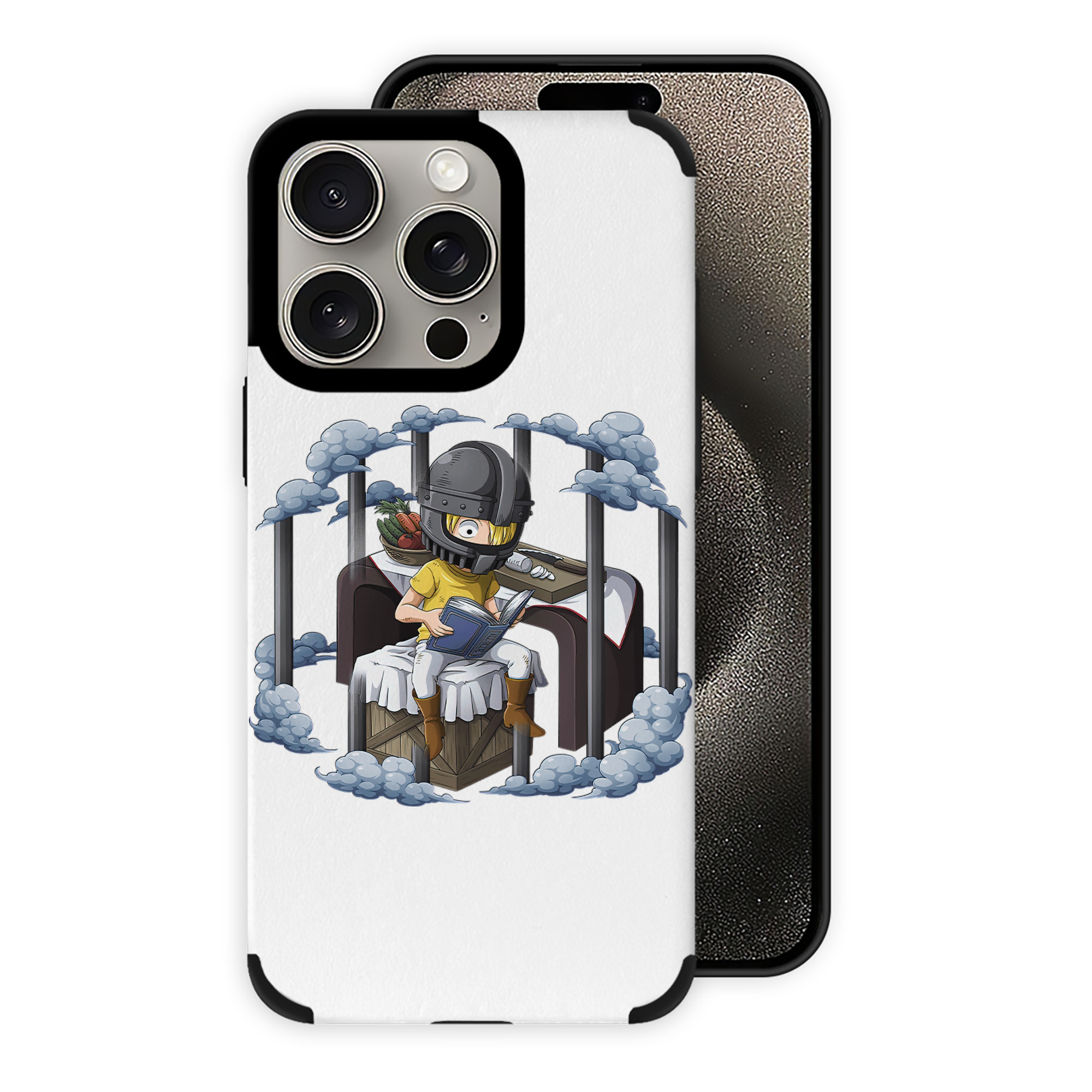 （画像用） ワンピース サンジ ONE PIECE Sanji 【iPhone15ProMax対応】 PUレザー スマホケース 耐衝撃＆黄変防止