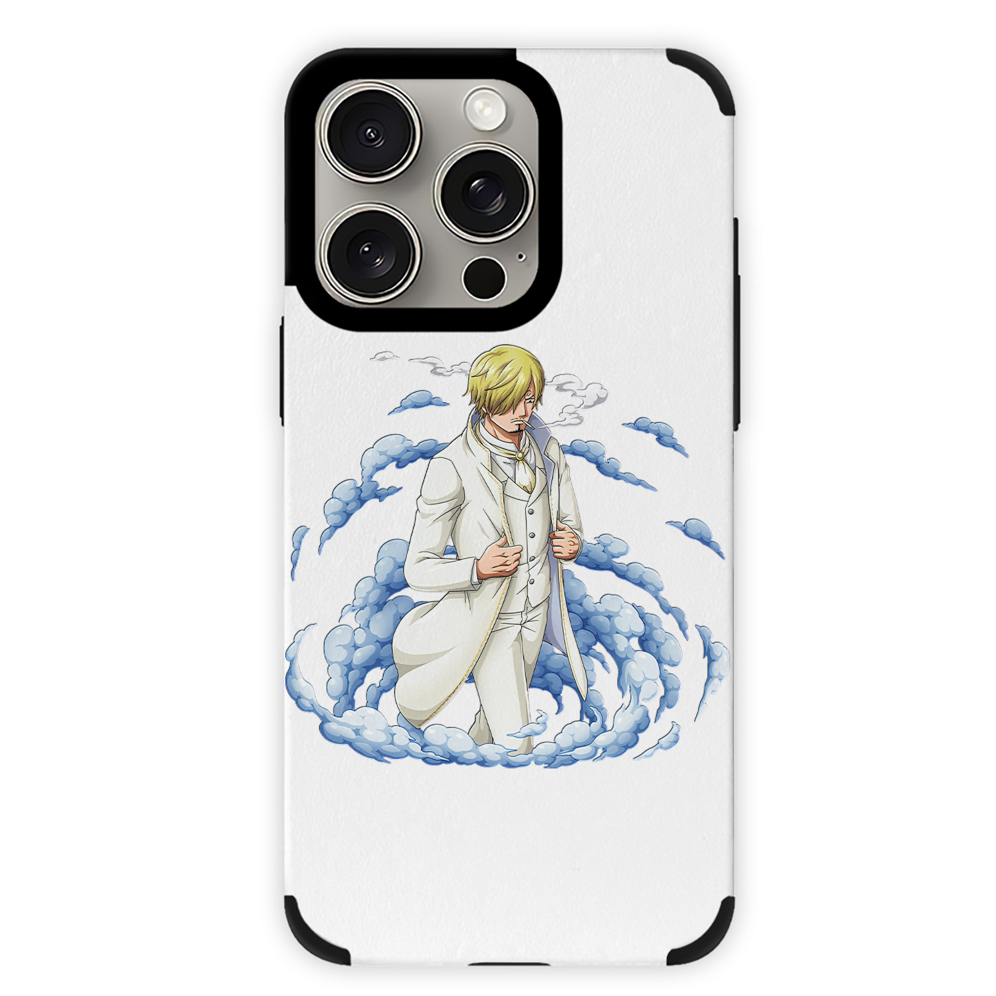 （画像用） ワンピース サンジ ONE PIECE Sanji 【iPhone15ProMax対応】 PUレザー スマホケース 耐衝撃＆黄変防止