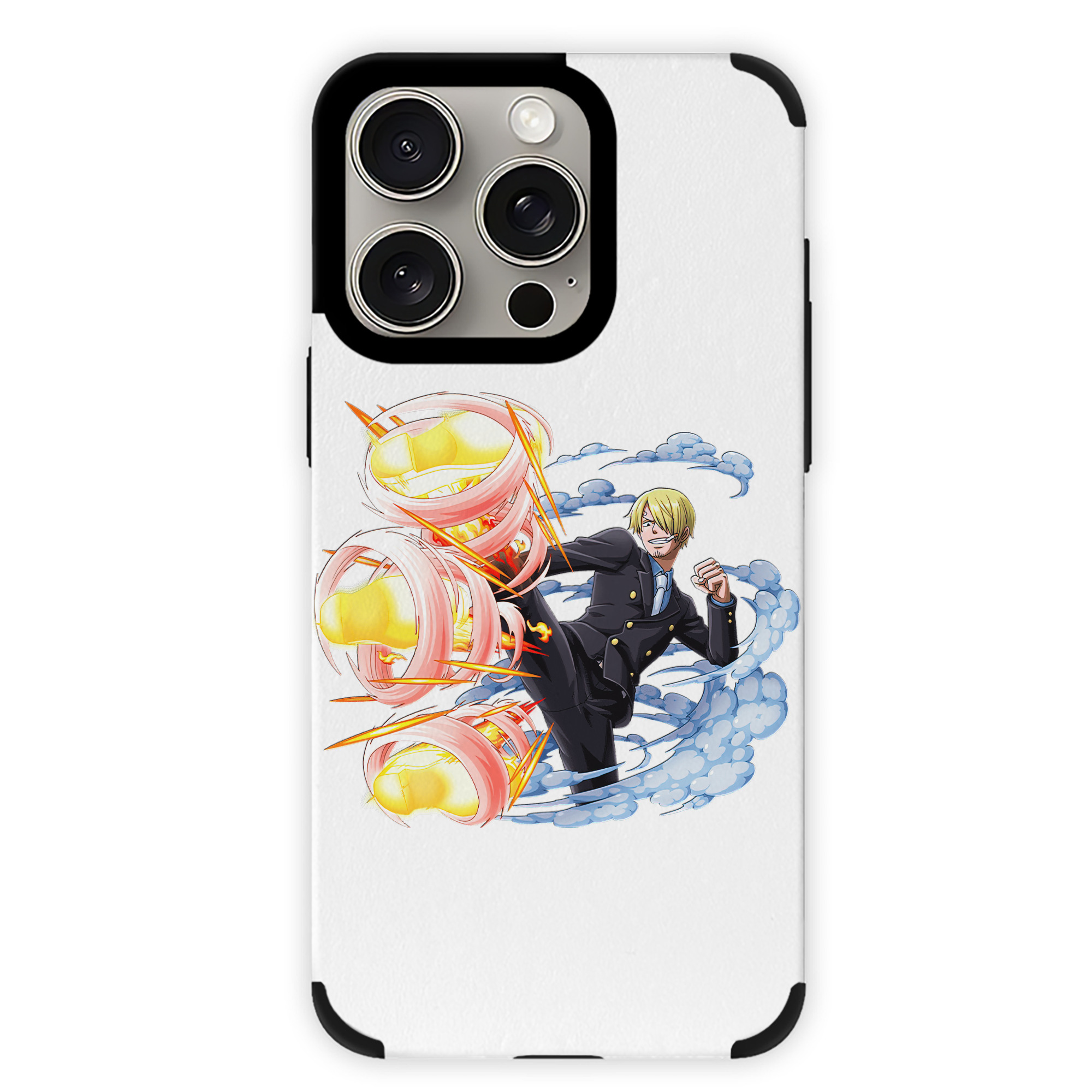 （画像用） ワンピース サンジ ONE PIECE Sanji 【iPhone15ProMax対応】 PUレザー スマホケース 耐衝撃＆黄変防止