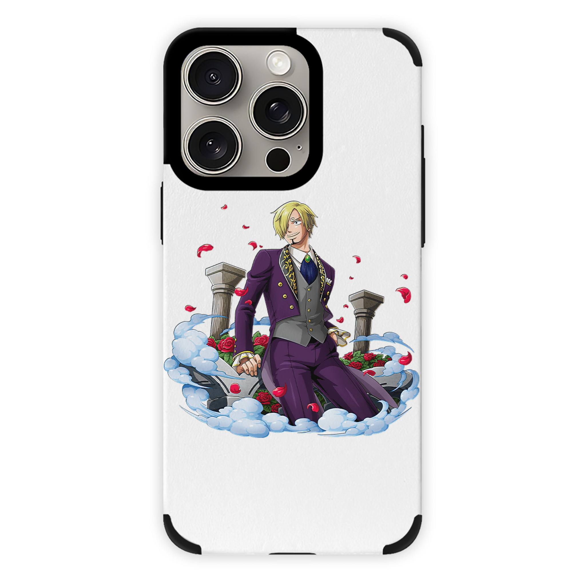 （画像用） ワンピース サンジ ONE PIECE Sanji 【iPhone15ProMax対応】 PUレザー スマホケース 耐衝撃＆黄変防止