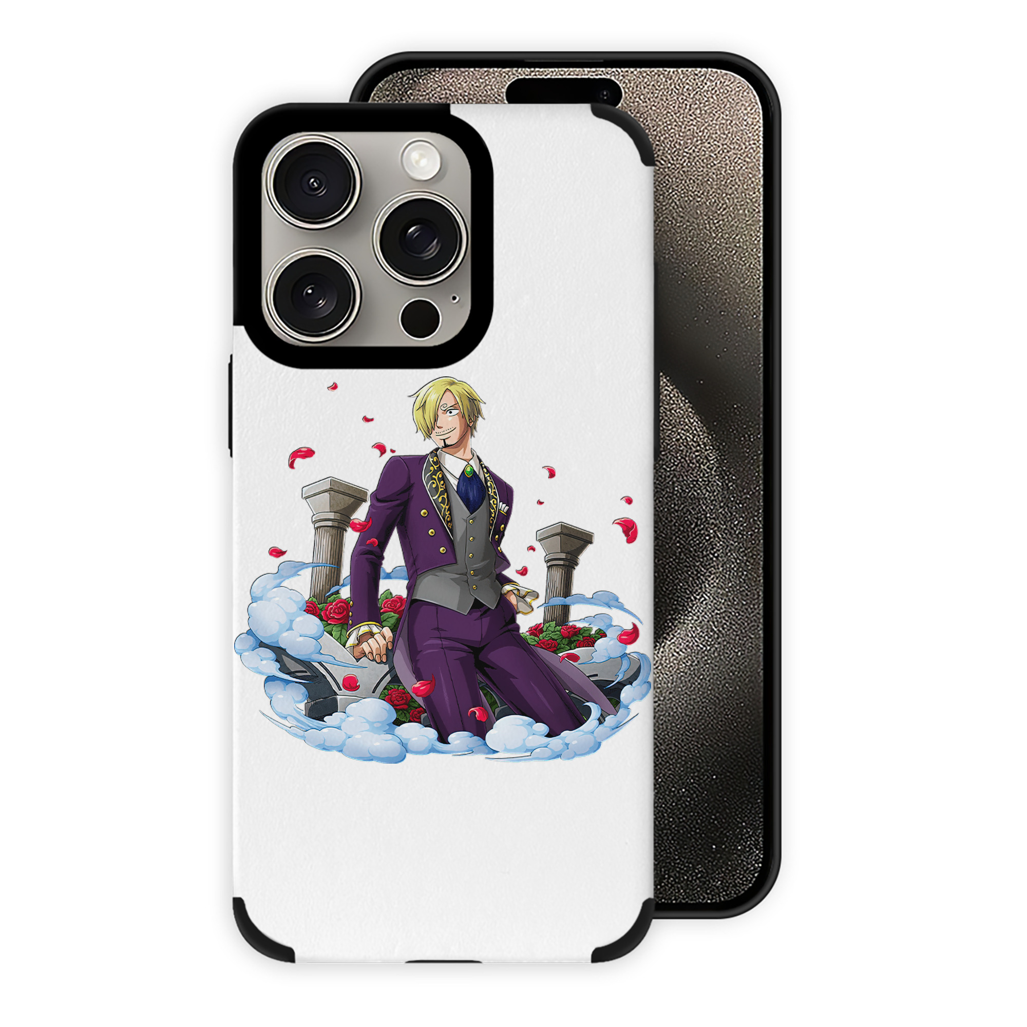 （画像用） ワンピース サンジ ONE PIECE Sanji 【iPhone15ProMax対応】 PUレザー スマホケース 耐衝撃＆黄変防止