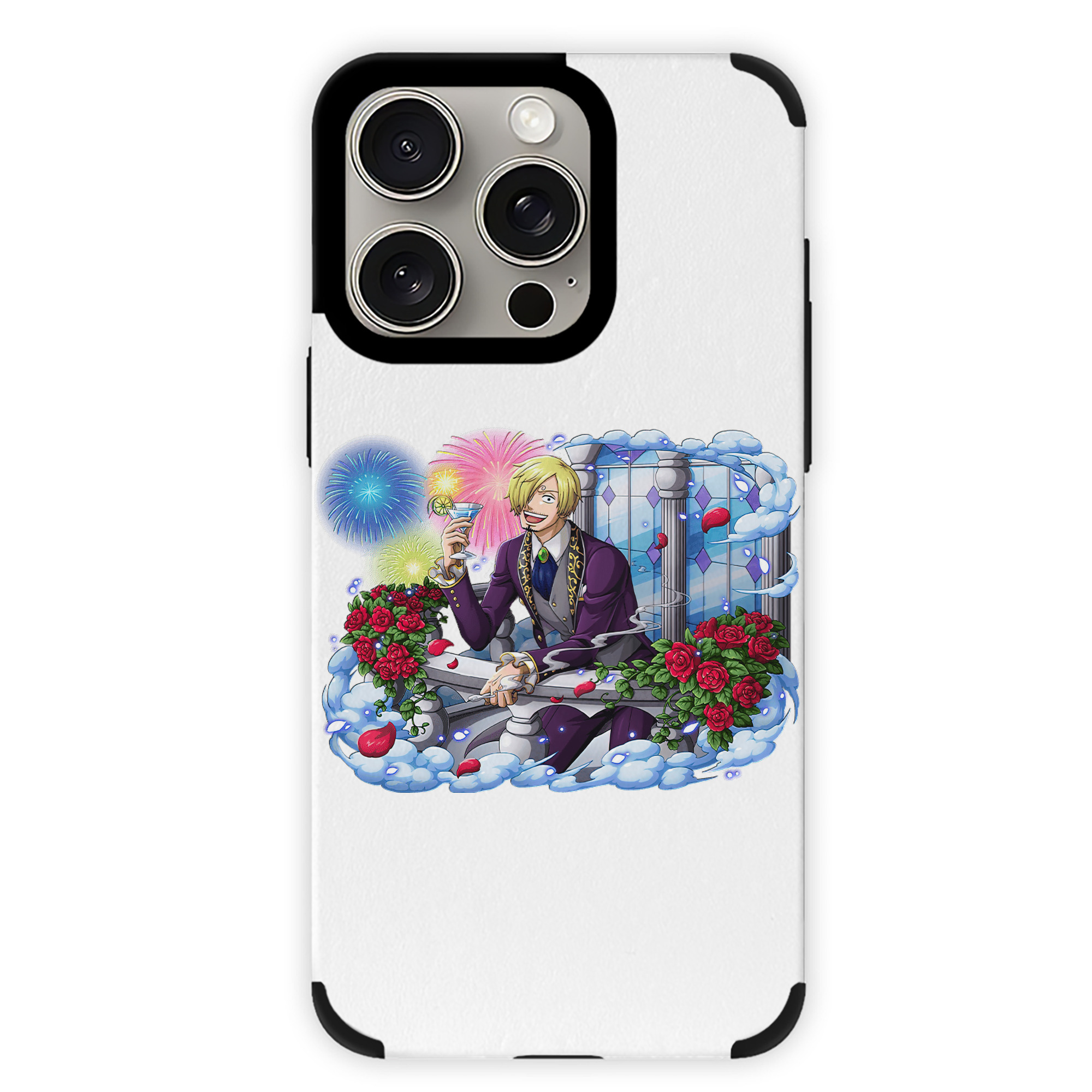 （画像用） ワンピース サンジ ONE PIECE Sanji 【iPhone15ProMax対応】 PUレザー スマホケース 耐衝撃＆黄変防止