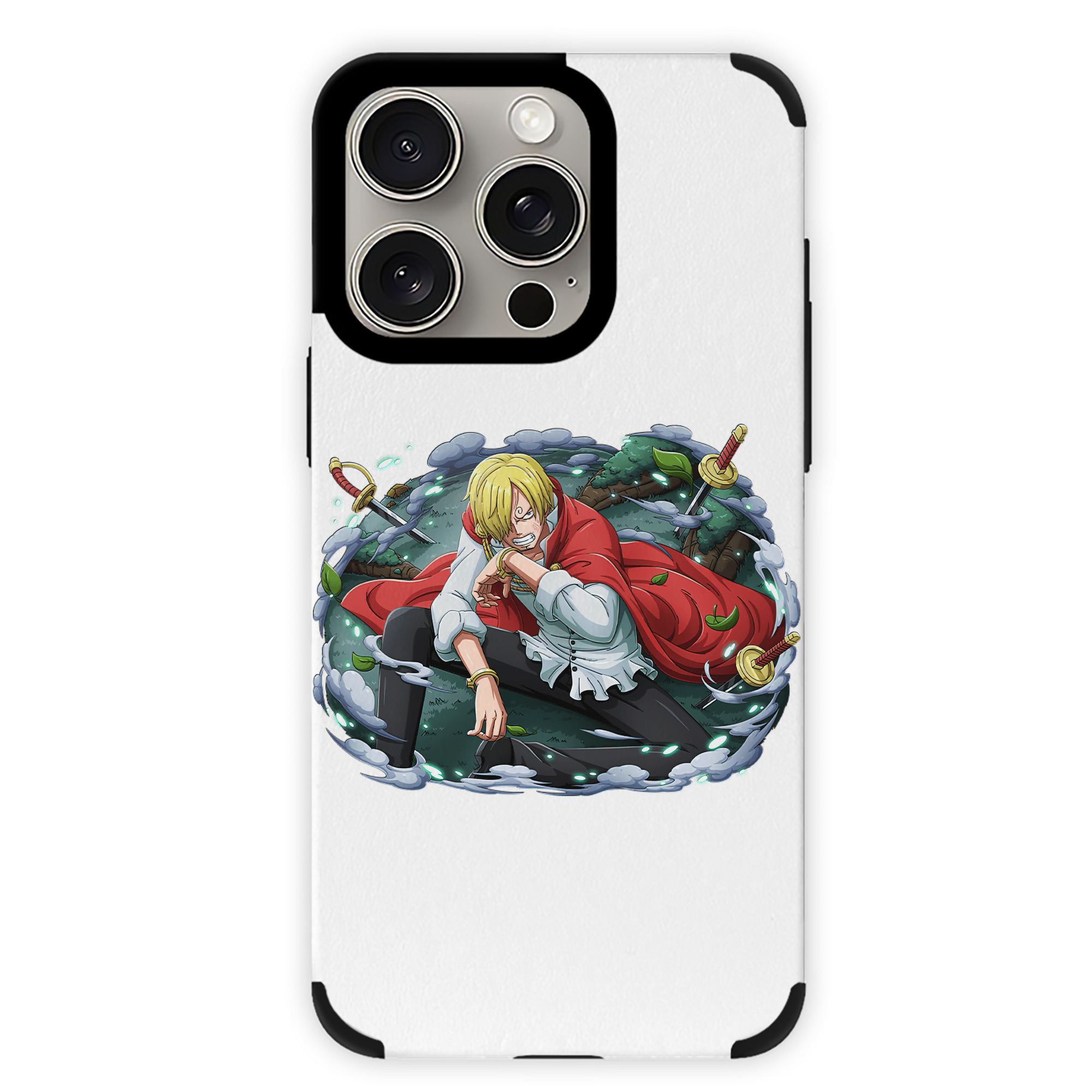 （画像用） ワンピース サンジ ONE PIECE Sanji 【iPhone15ProMax対応】 PUレザー スマホケース 耐衝撃＆黄変防止