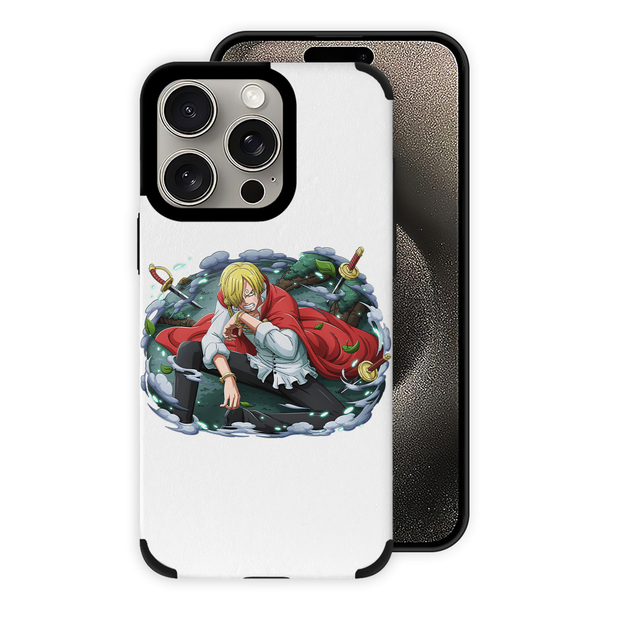 （画像用） ワンピース サンジ ONE PIECE Sanji 【iPhone15ProMax対応】 PUレザー スマホケース 耐衝撃＆黄変防止
