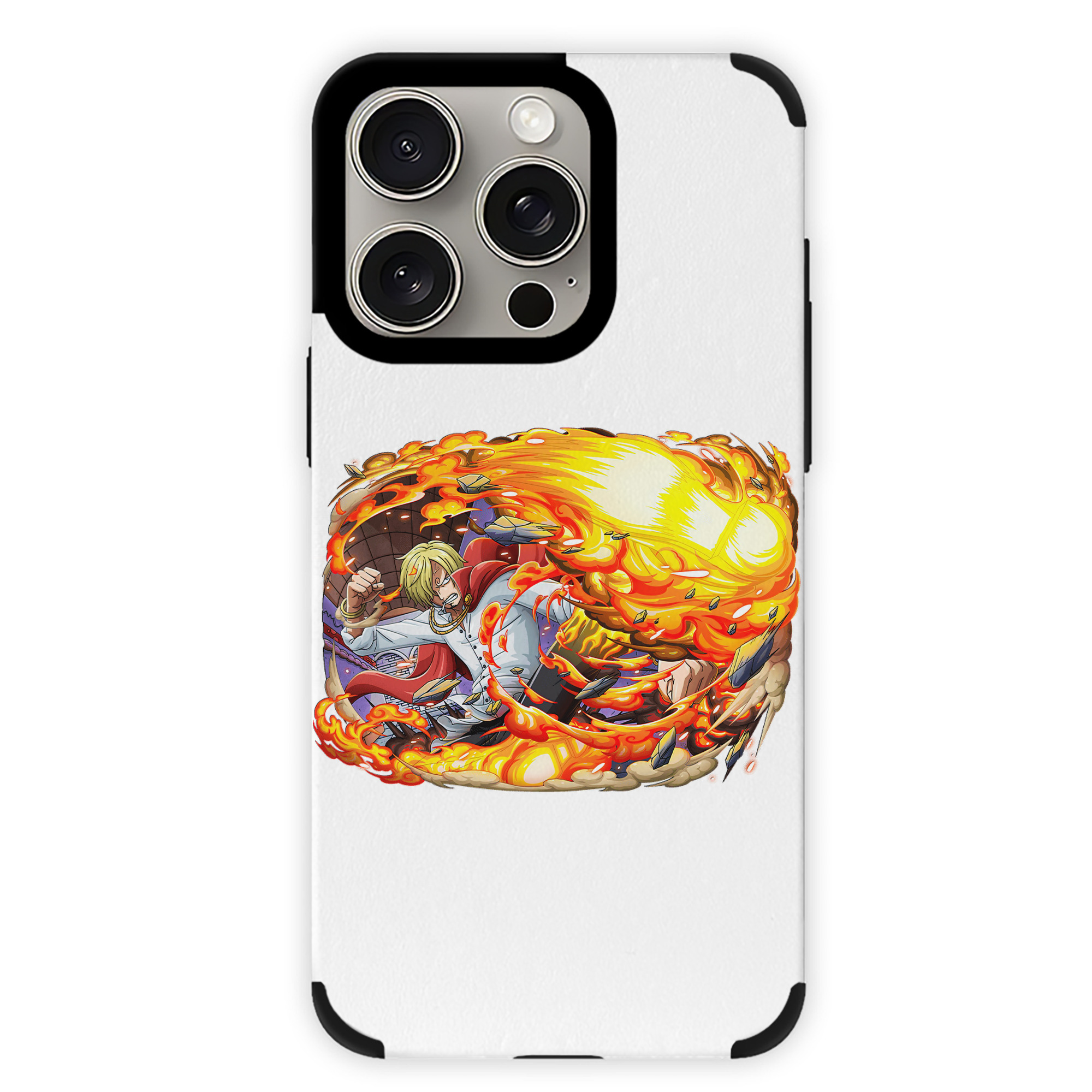 （画像用） ワンピース サンジ ONE PIECE Sanji 【iPhone15ProMax対応】 PUレザー スマホケース 耐衝撃＆黄変防止