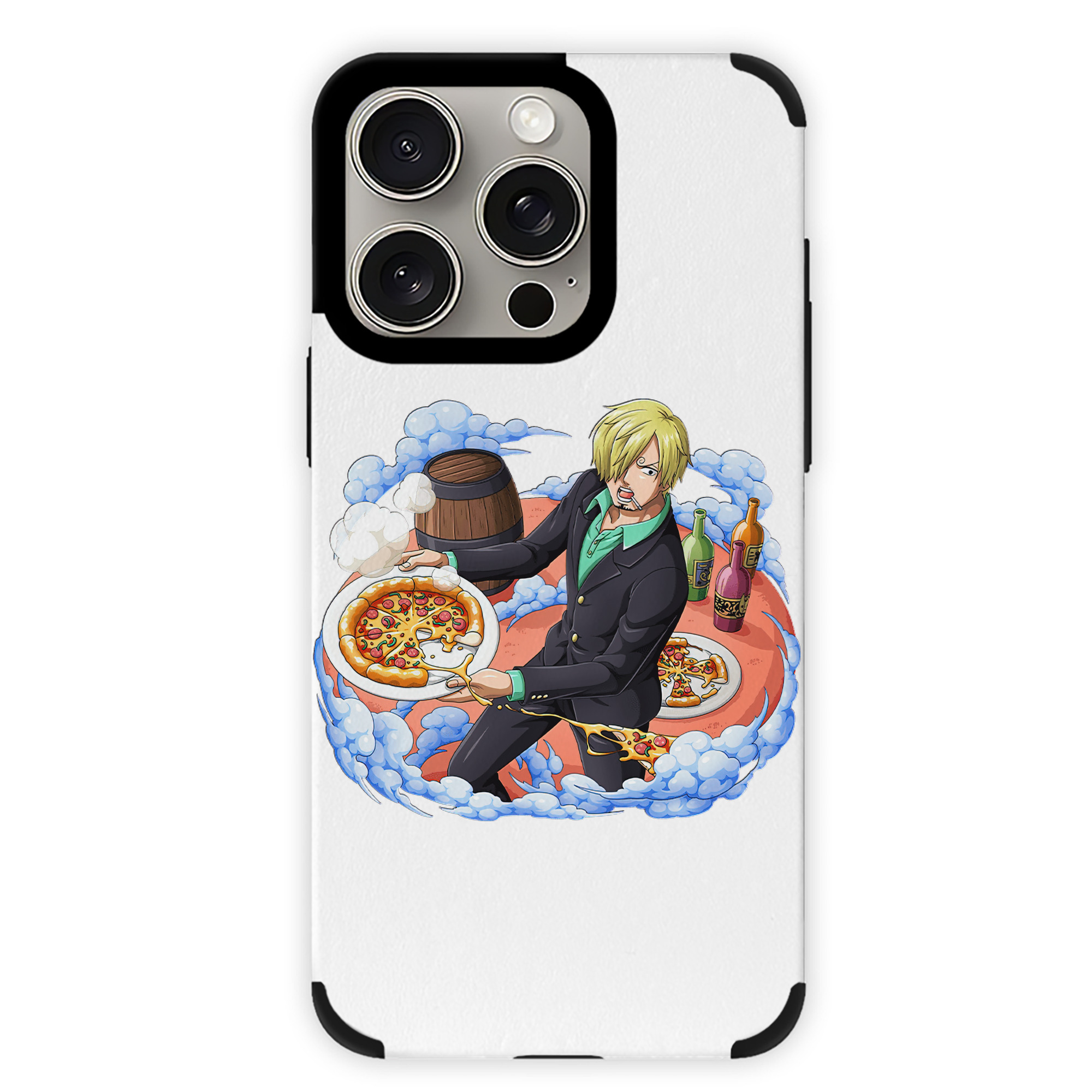 （画像用） ワンピース サンジ ONE PIECE Sanji 【iPhone15ProMax対応】 PUレザー スマホケース 耐衝撃＆黄変防止
