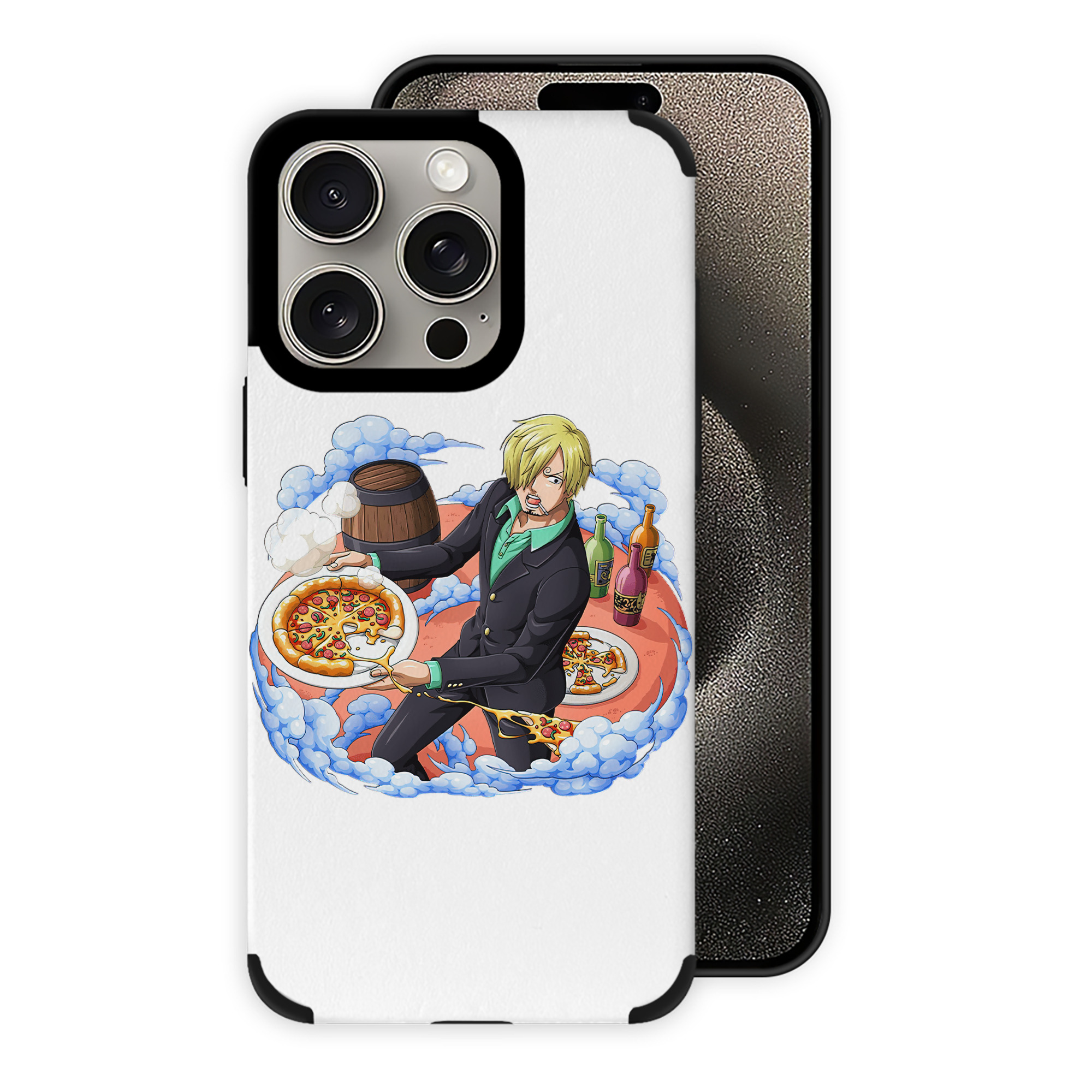 （画像用） ワンピース サンジ ONE PIECE Sanji 【iPhone15ProMax対応】 PUレザー スマホケース 耐衝撃＆黄変防止