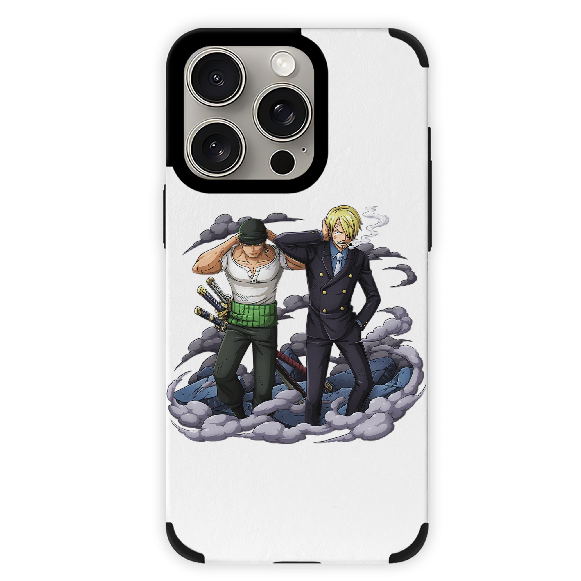 （画像用） ワンピース サンジ ONE PIECE Sanji 【iPhone15ProMax対応】 PUレザー スマホケース 耐衝撃＆黄変防止