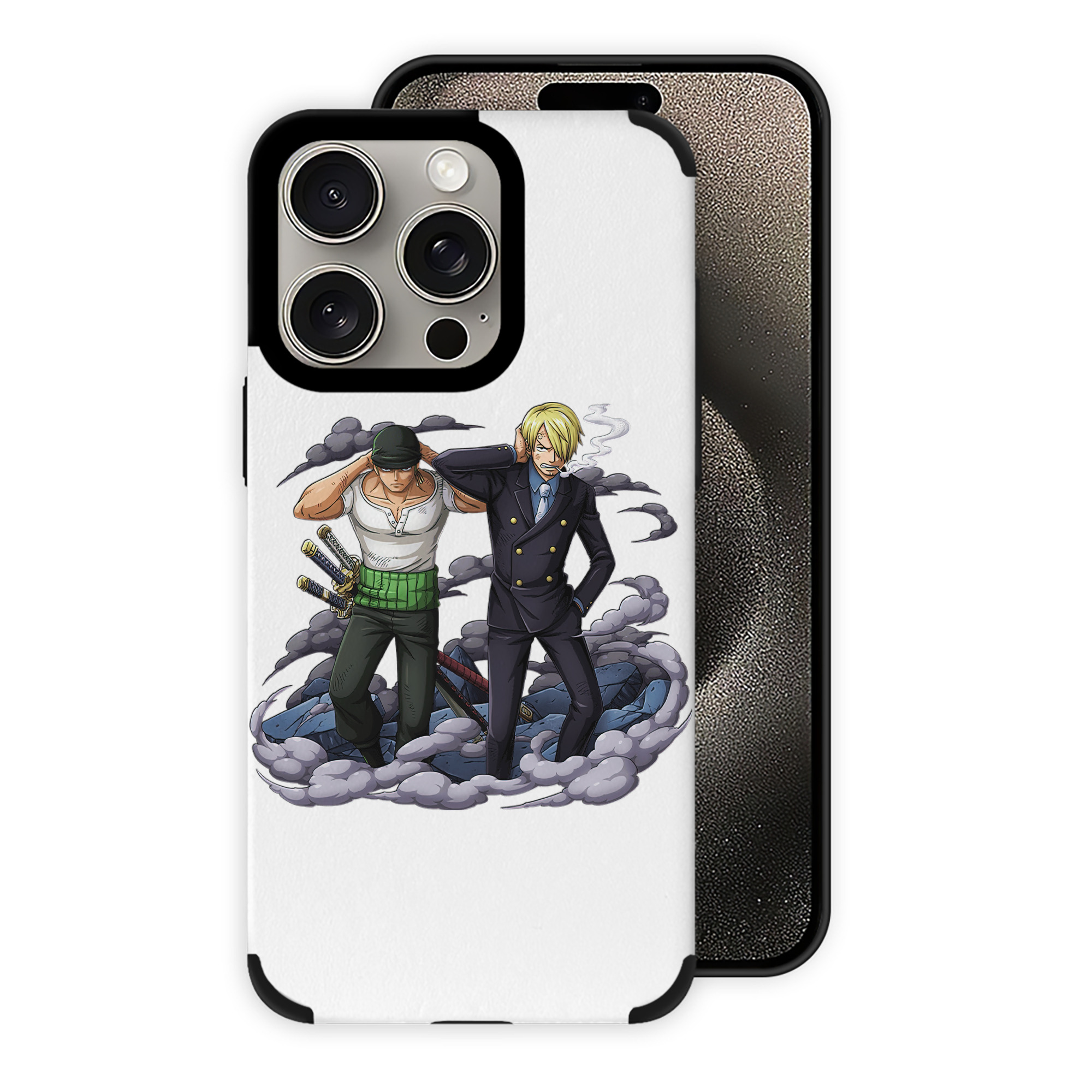 （画像用） ワンピース サンジ ONE PIECE Sanji 【iPhone15ProMax対応】 PUレザー スマホケース 耐衝撃＆黄変防止