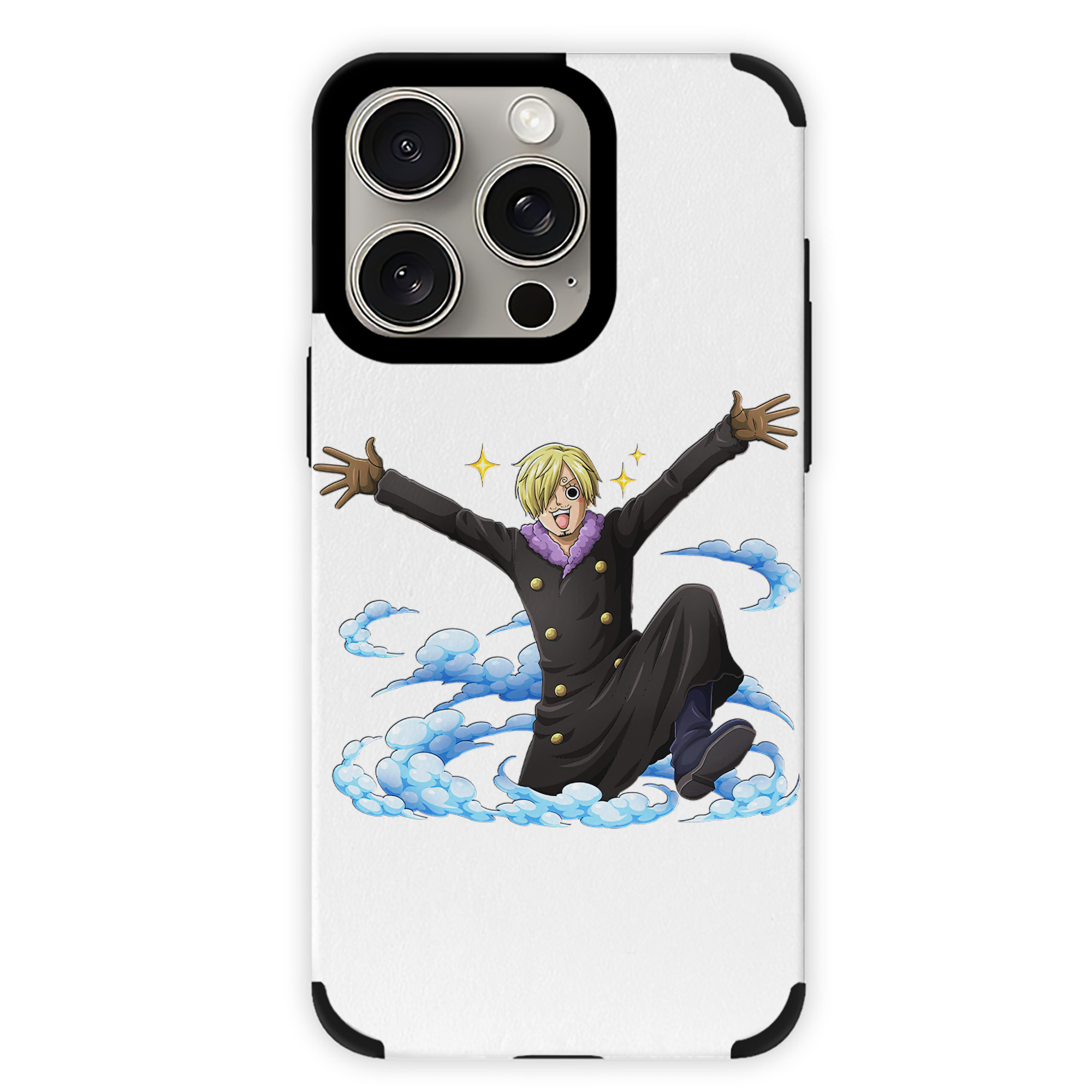 （画像用） ワンピース サンジ ONE PIECE Sanji 【iPhone15ProMax対応】 PUレザー スマホケース 耐衝撃＆黄変防止
