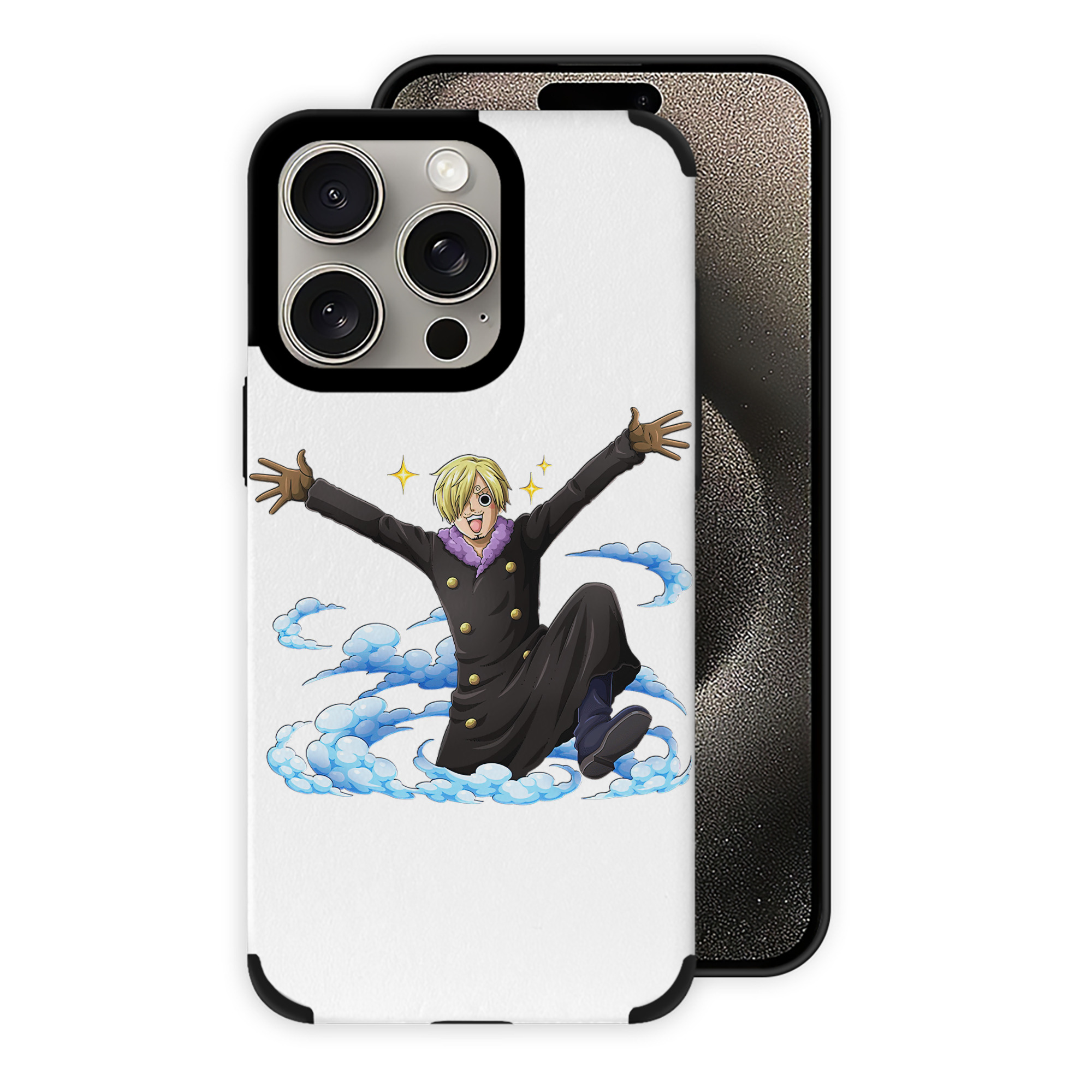 （画像用） ワンピース サンジ ONE PIECE Sanji 【iPhone15ProMax対応】 PUレザー スマホケース 耐衝撃＆黄変防止