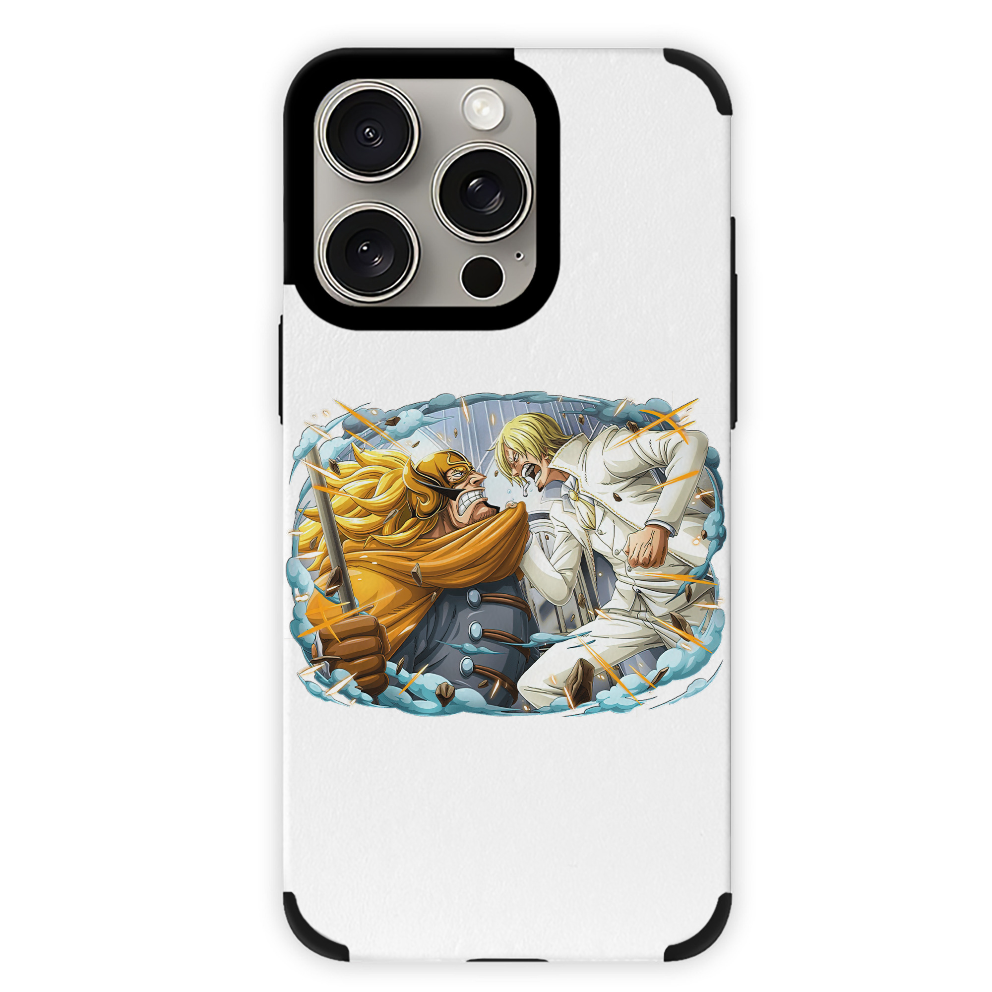 （画像用） ワンピース サンジ ONE PIECE Sanji 【iPhone15ProMax対応】 PUレザー スマホケース 耐衝撃＆黄変防止