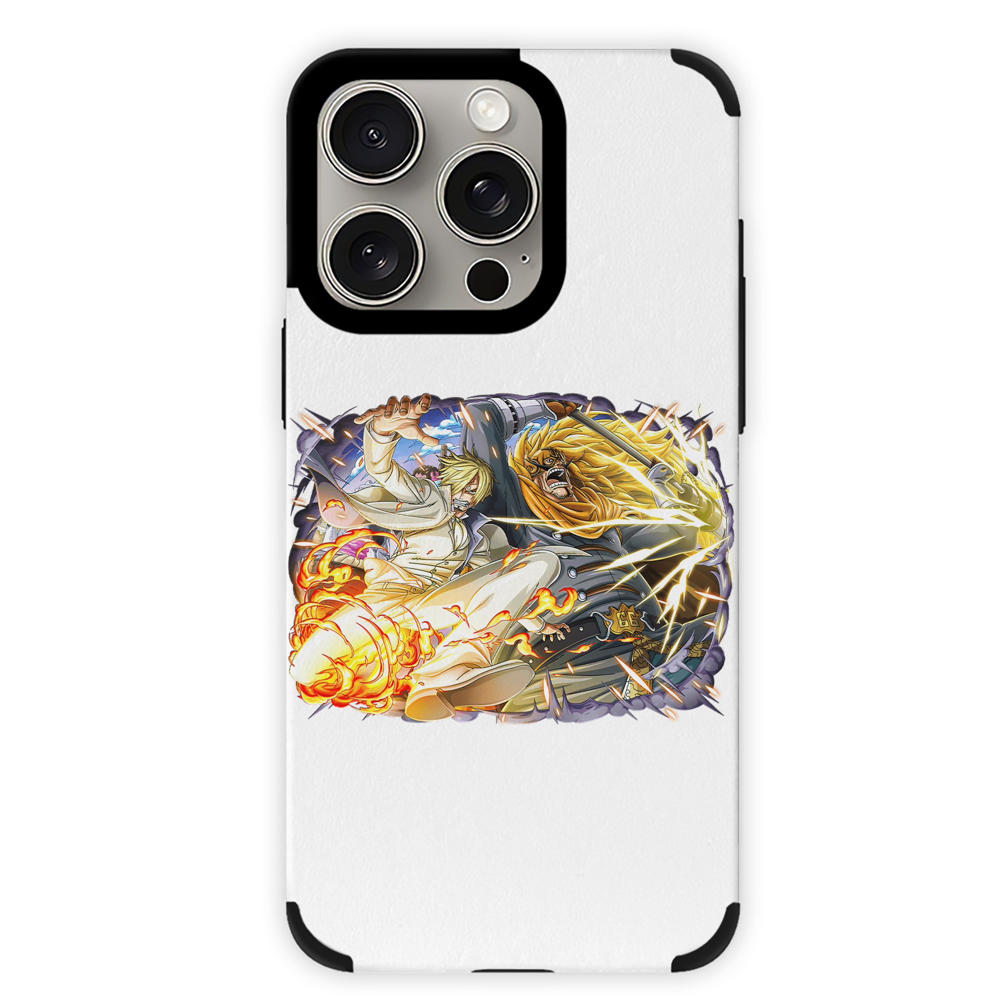 （画像用） ワンピース サンジ ONE PIECE Sanji 【iPhone15ProMax対応】 PUレザー スマホケース 耐衝撃＆黄変防止