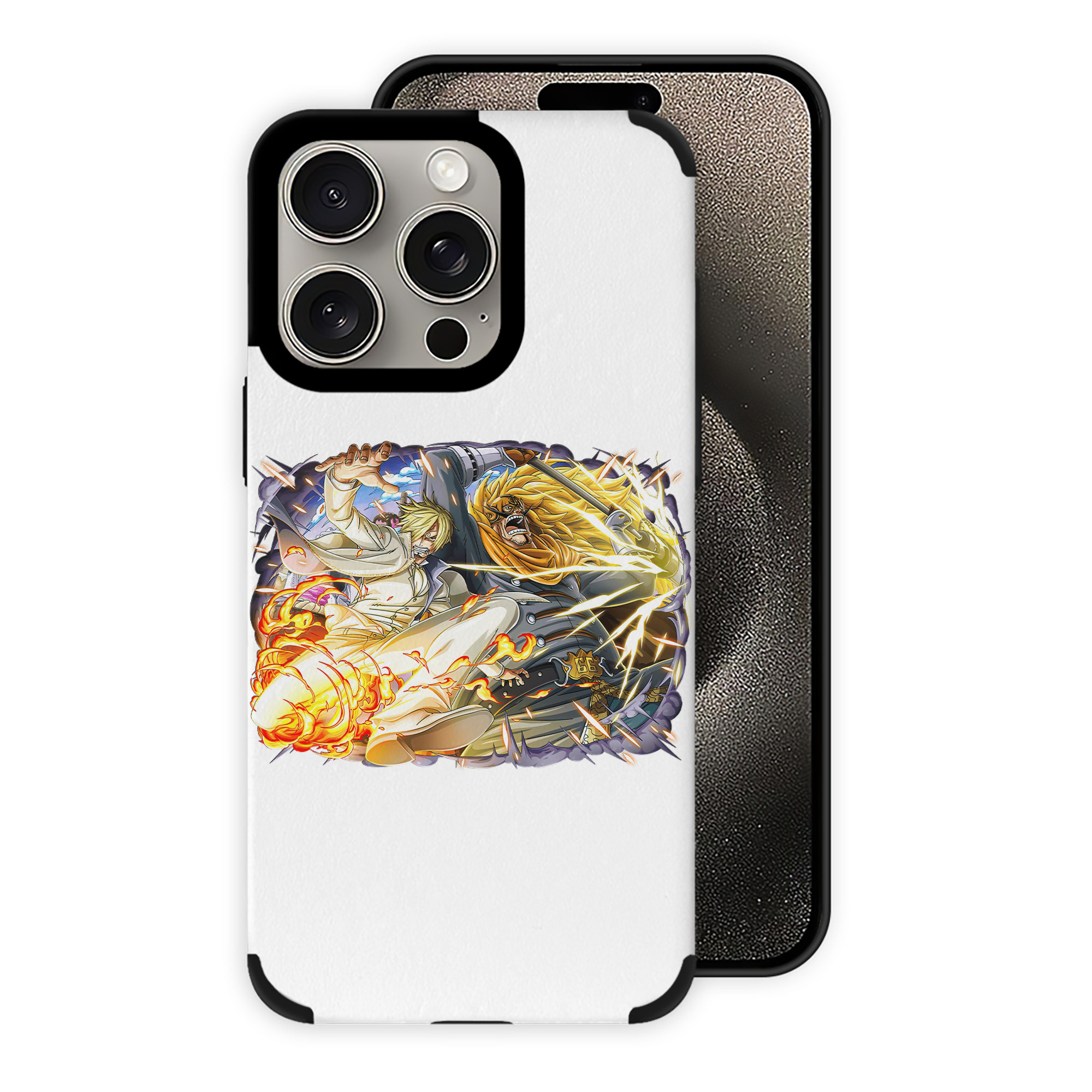 （画像用） ワンピース サンジ ONE PIECE Sanji 【iPhone15ProMax対応】 PUレザー スマホケース 耐衝撃＆黄変防止