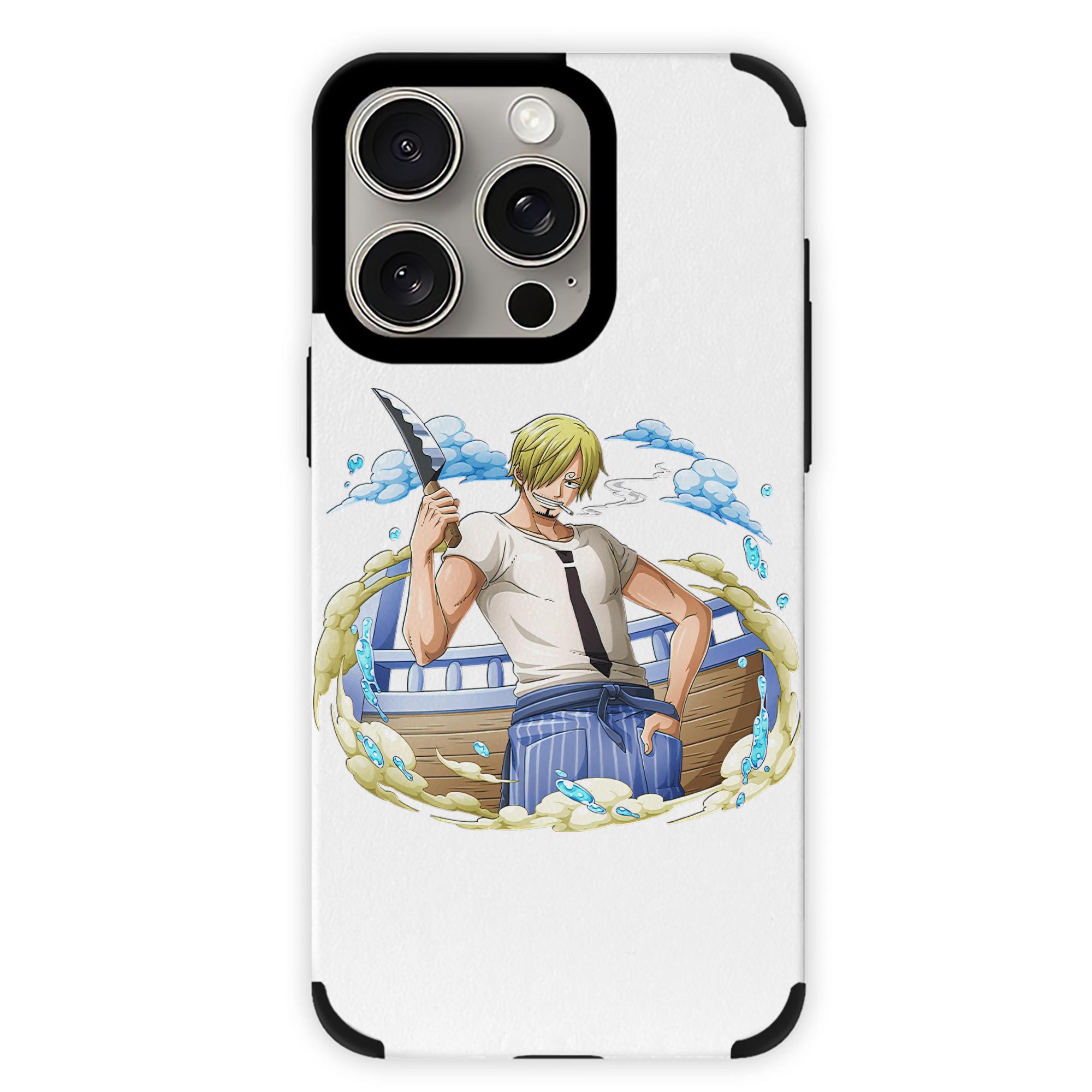 （画像用） ワンピース サンジ ONE PIECE Sanji 【iPhone15ProMax対応】 PUレザー スマホケース 耐衝撃＆黄変防止