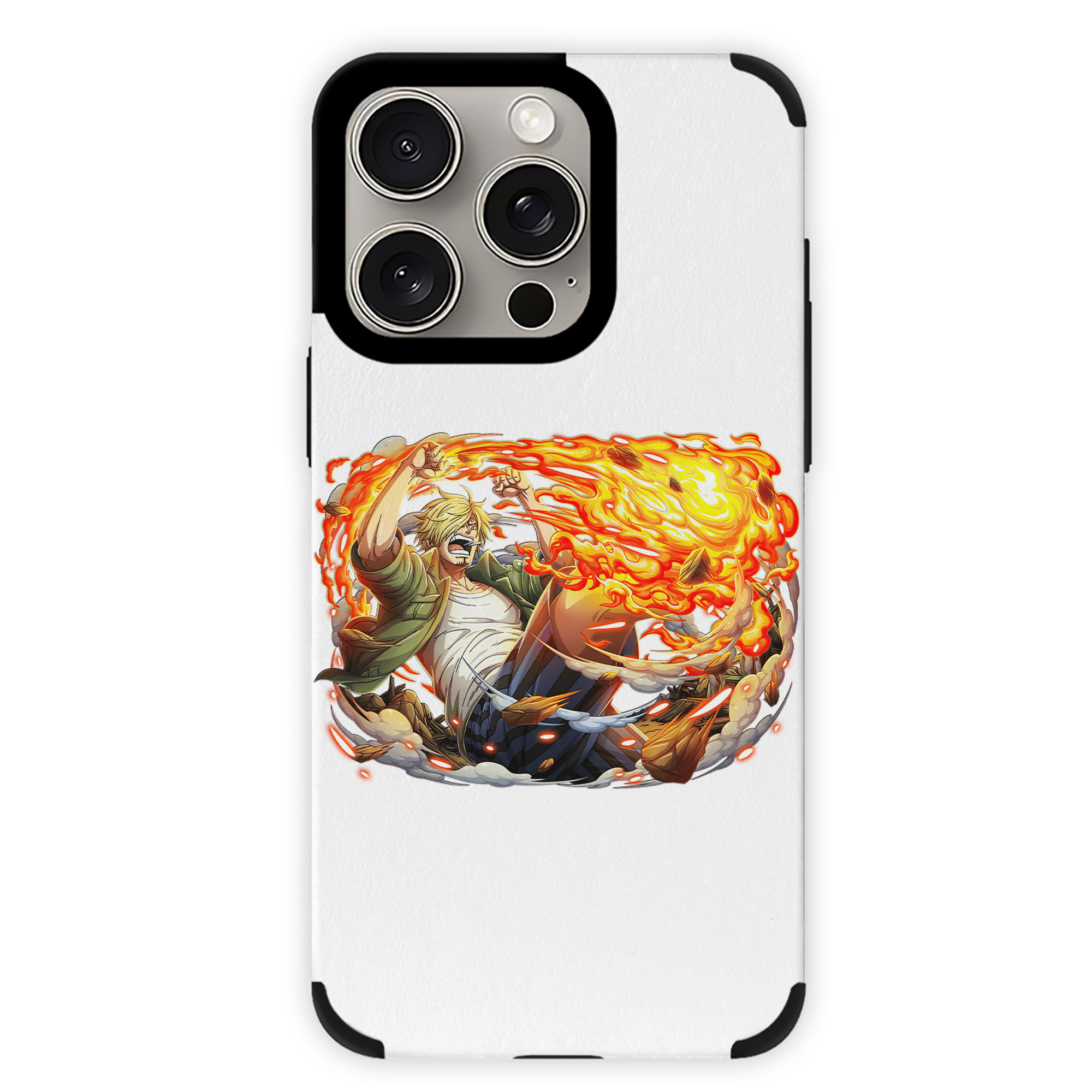 （画像用） ワンピース サンジ ONE PIECE Sanji 【iPhone15ProMax対応】 PUレザー スマホケース 耐衝撃＆黄変防止